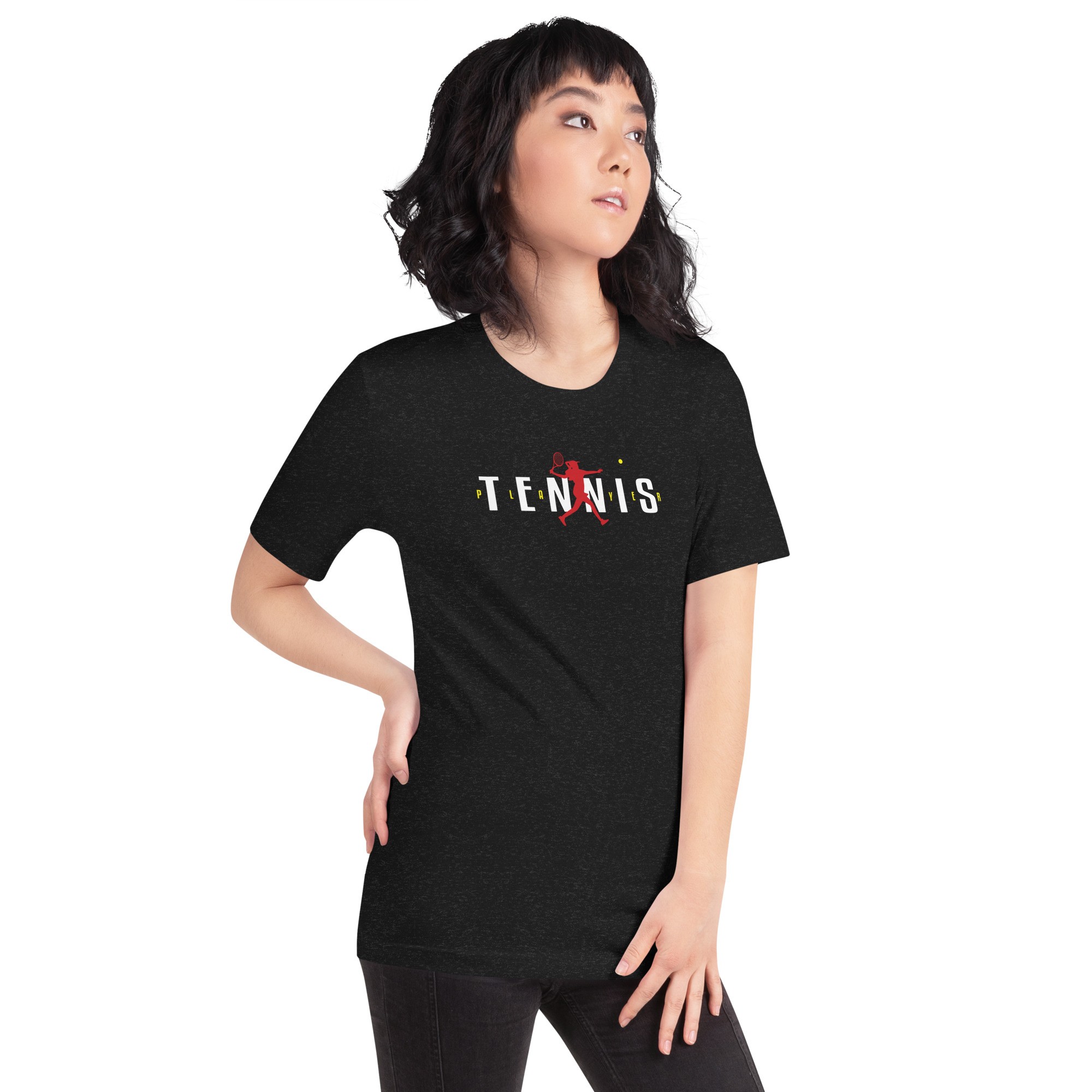 Unisex Tennis Player Tenis T-Shirt - Siyah