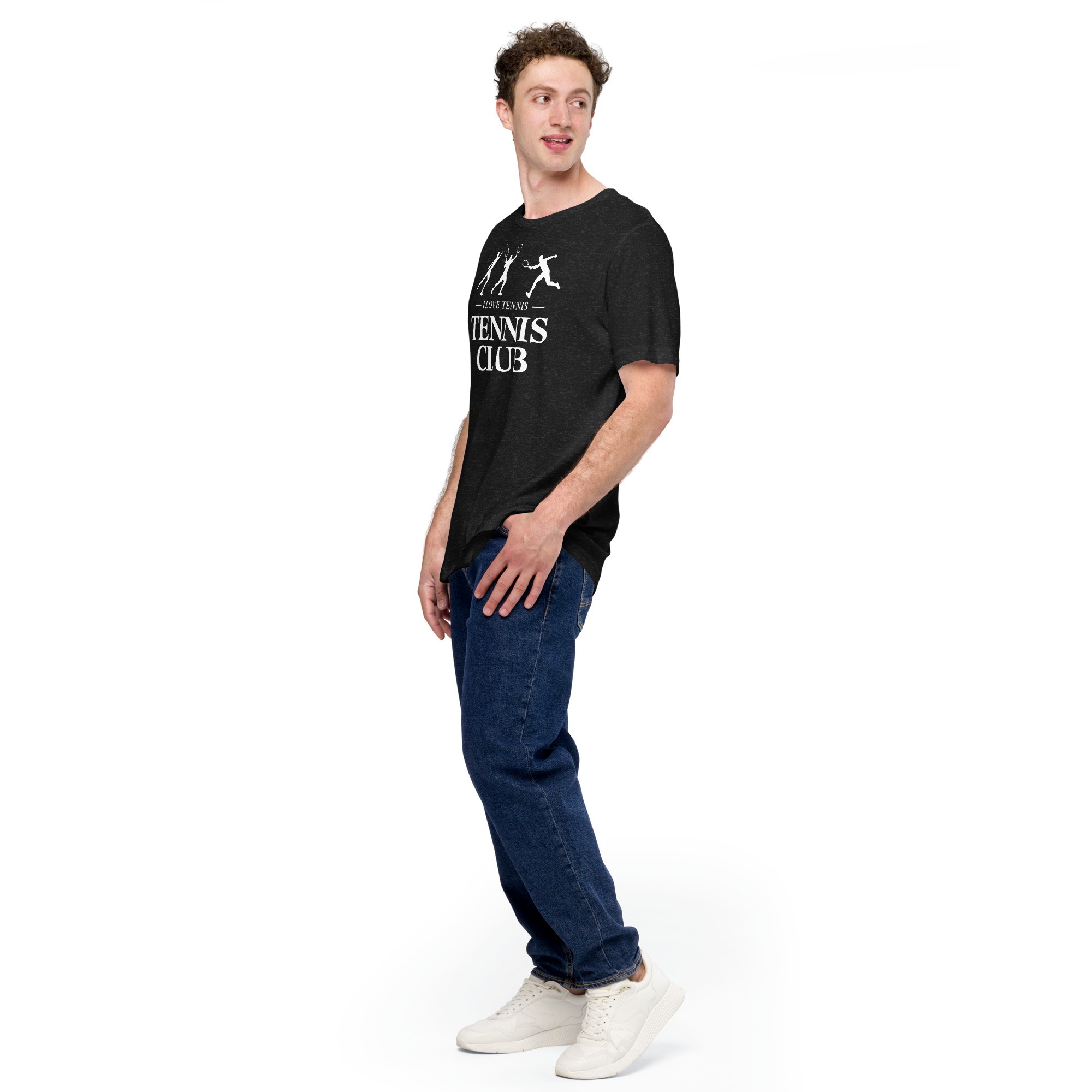 Unisex Tennis Club Tennis T-Shirt - Siyah