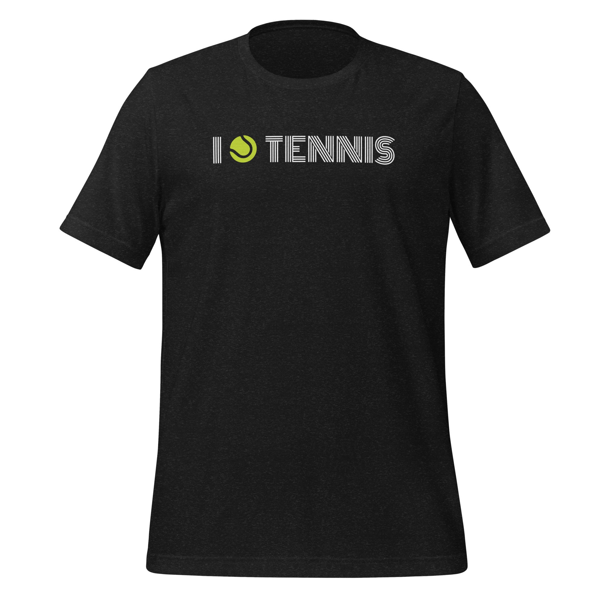 Unisex I ❤️ Tennis T-Shirt - Siyah