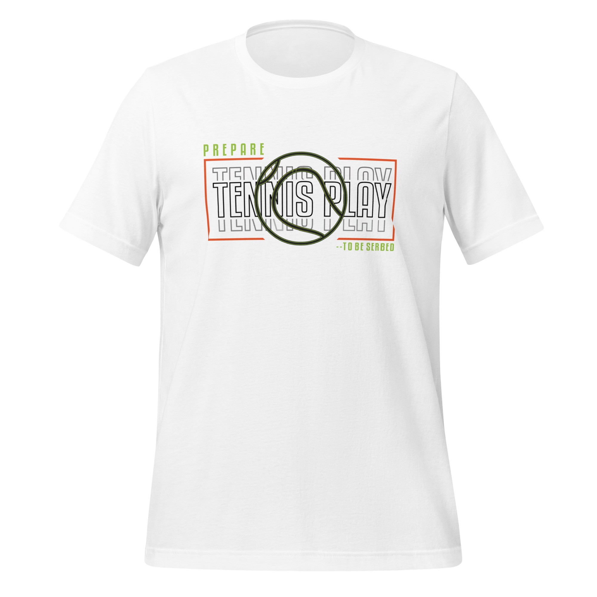 Unisex Prepare Tennis T-Shirt - Beyaz