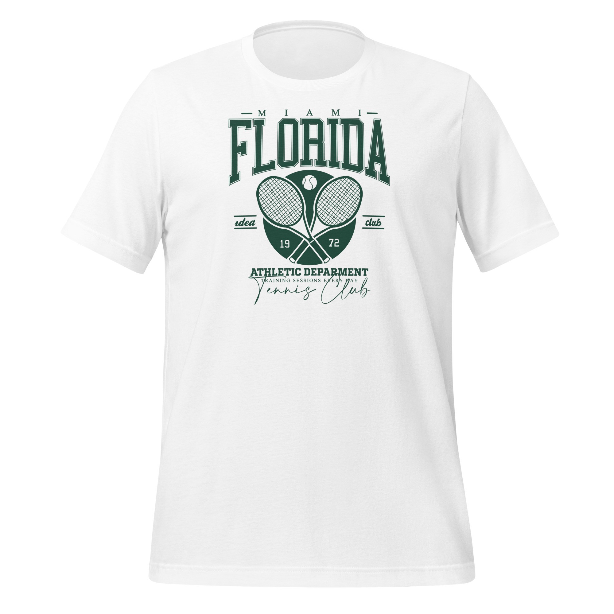 Unisex Florida Tennis T-Shirt - Beyaz