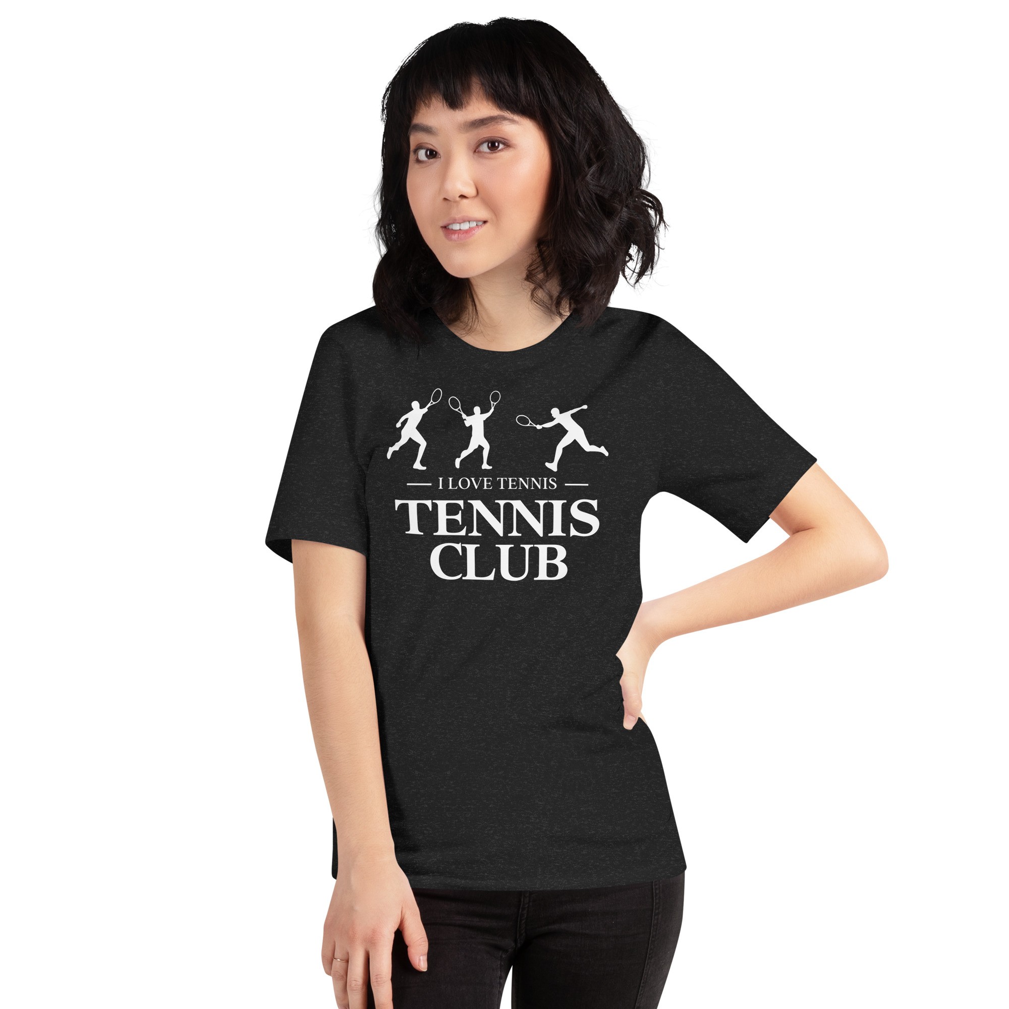 Unisex Tennis Club Tennis T-Shirt - Siyah
