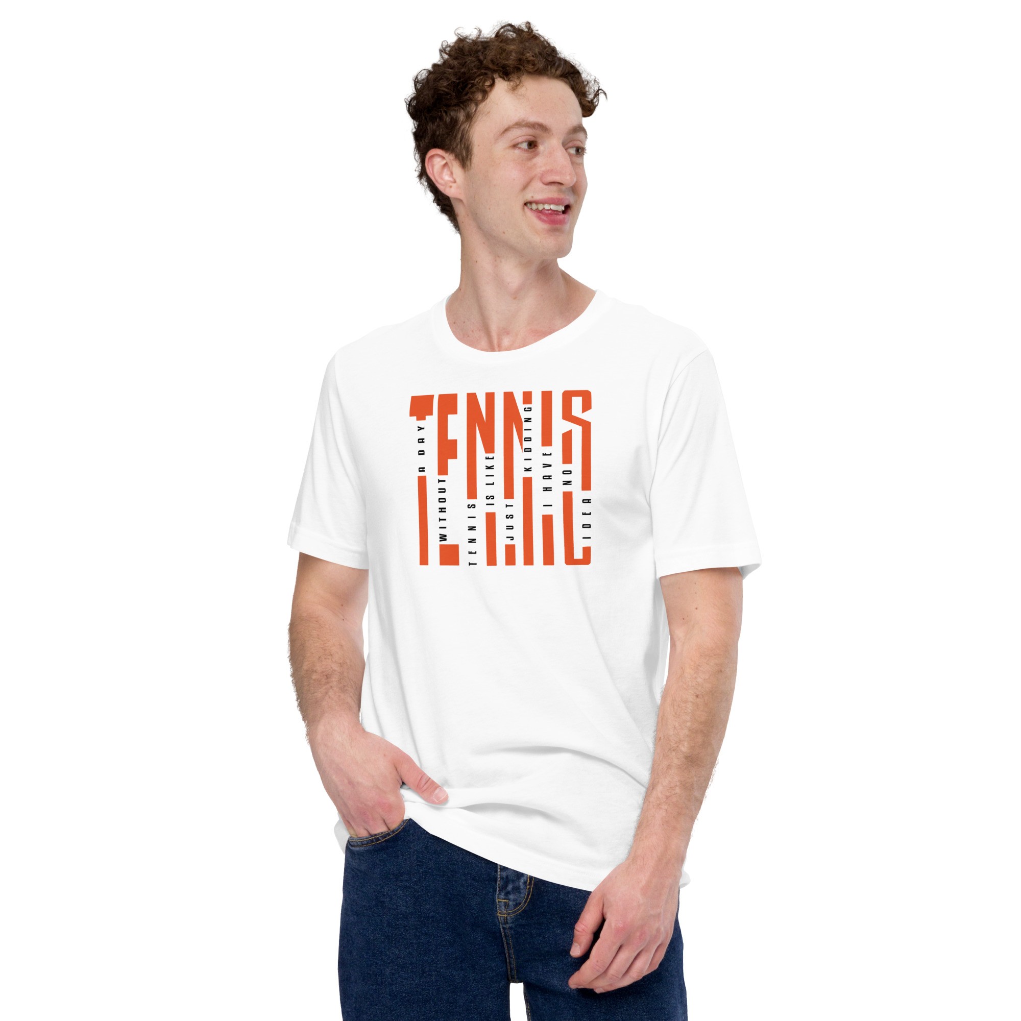 Unisex Just Tennis T-Shirt - Beyaz