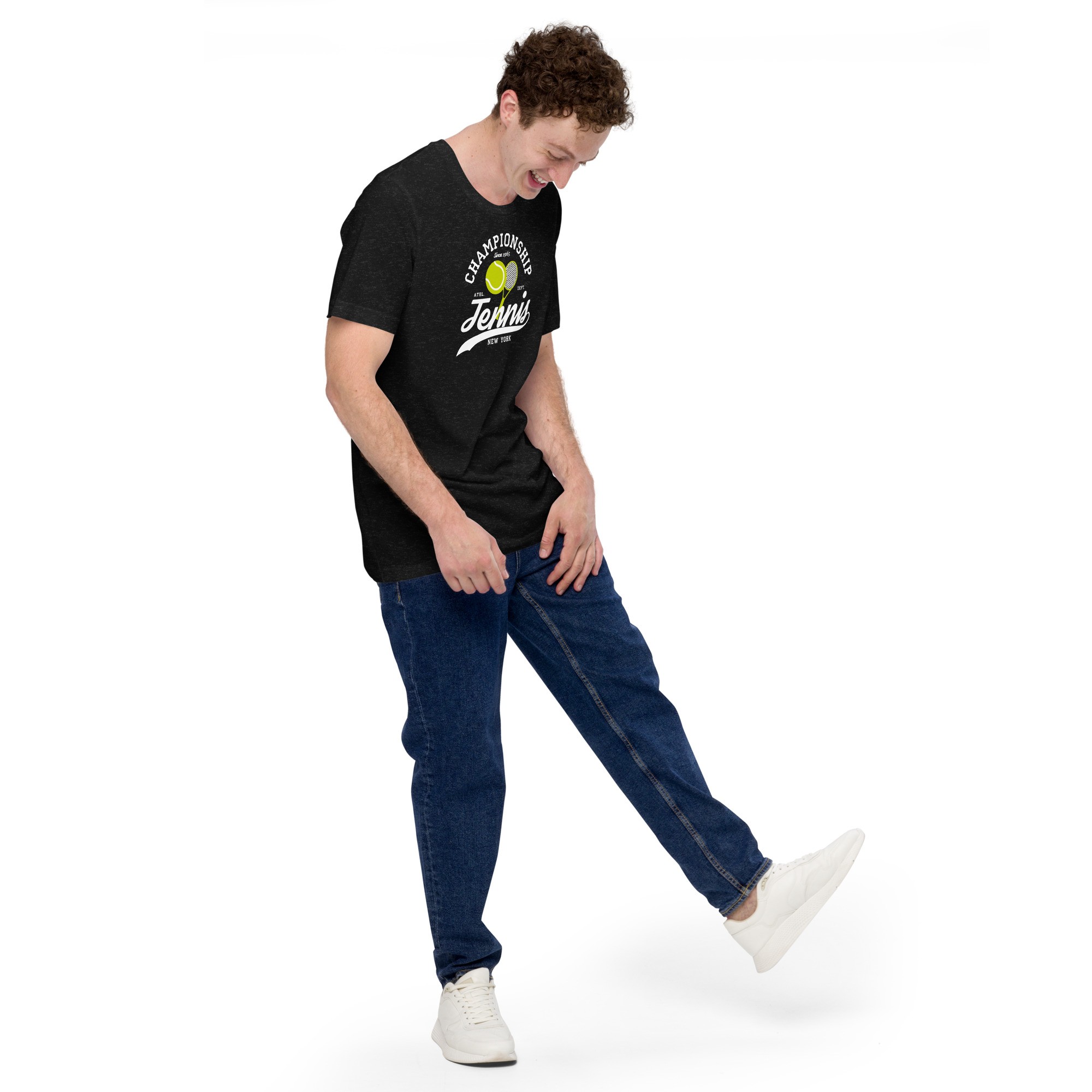 Unisex Championship Tenis T-Shirt - Siyah