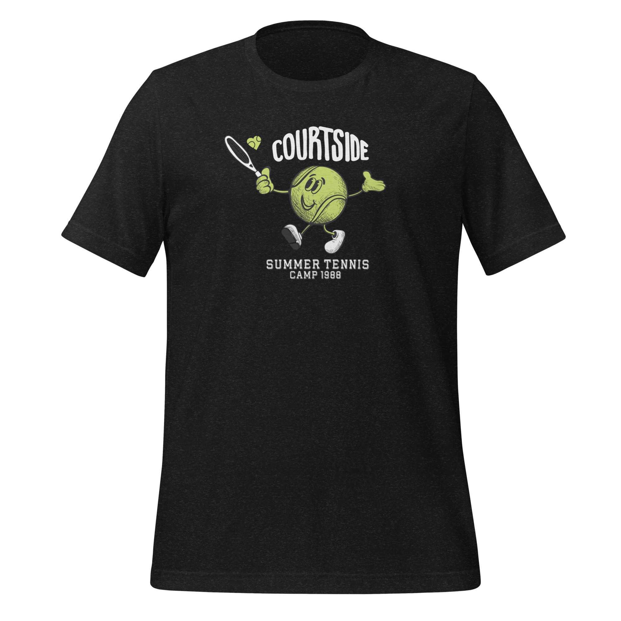Unisex Courtside Tennis T-Shirt - Siyah