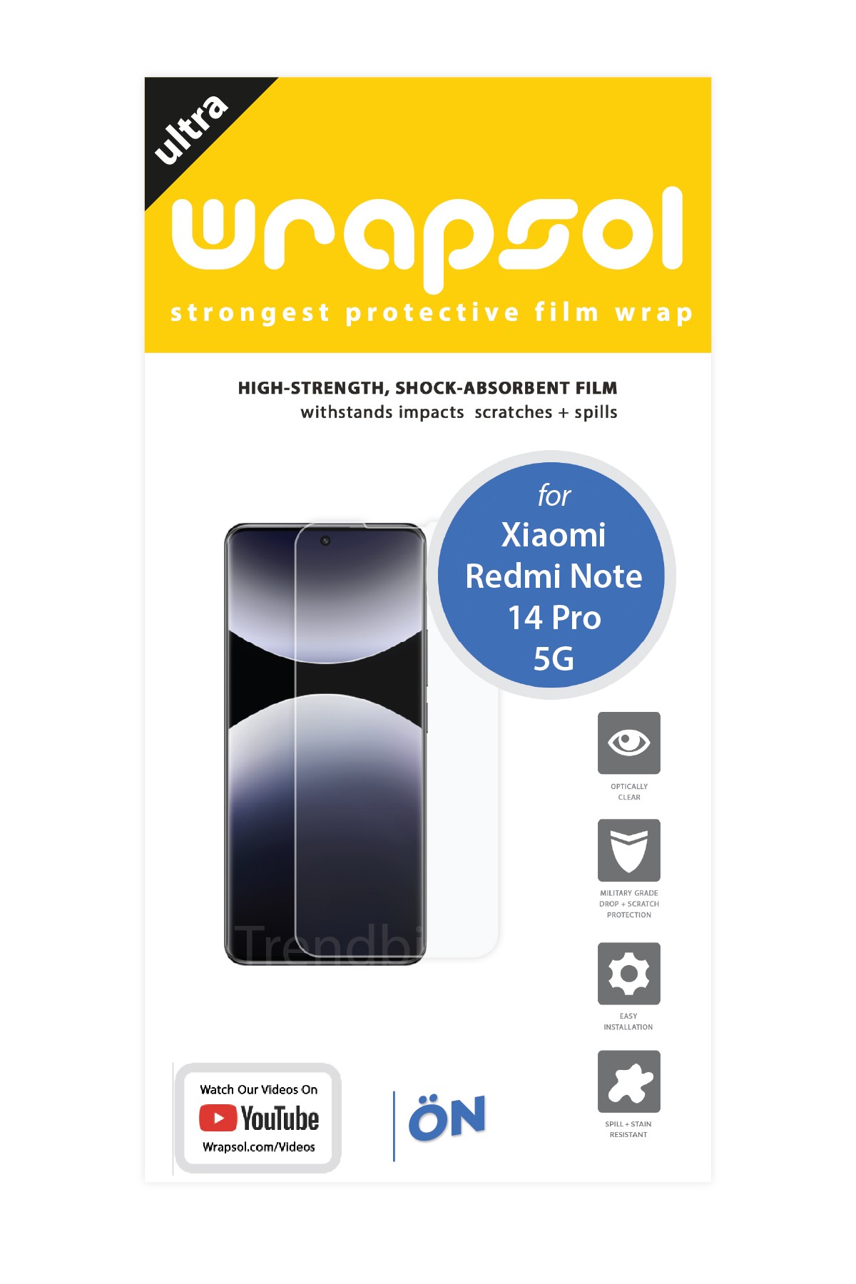 Xiaomi Redmi Note 14 Pro 5g - Ekran Koruyucu Parlak Şeffaf Poliüretan Film (150 mikron)