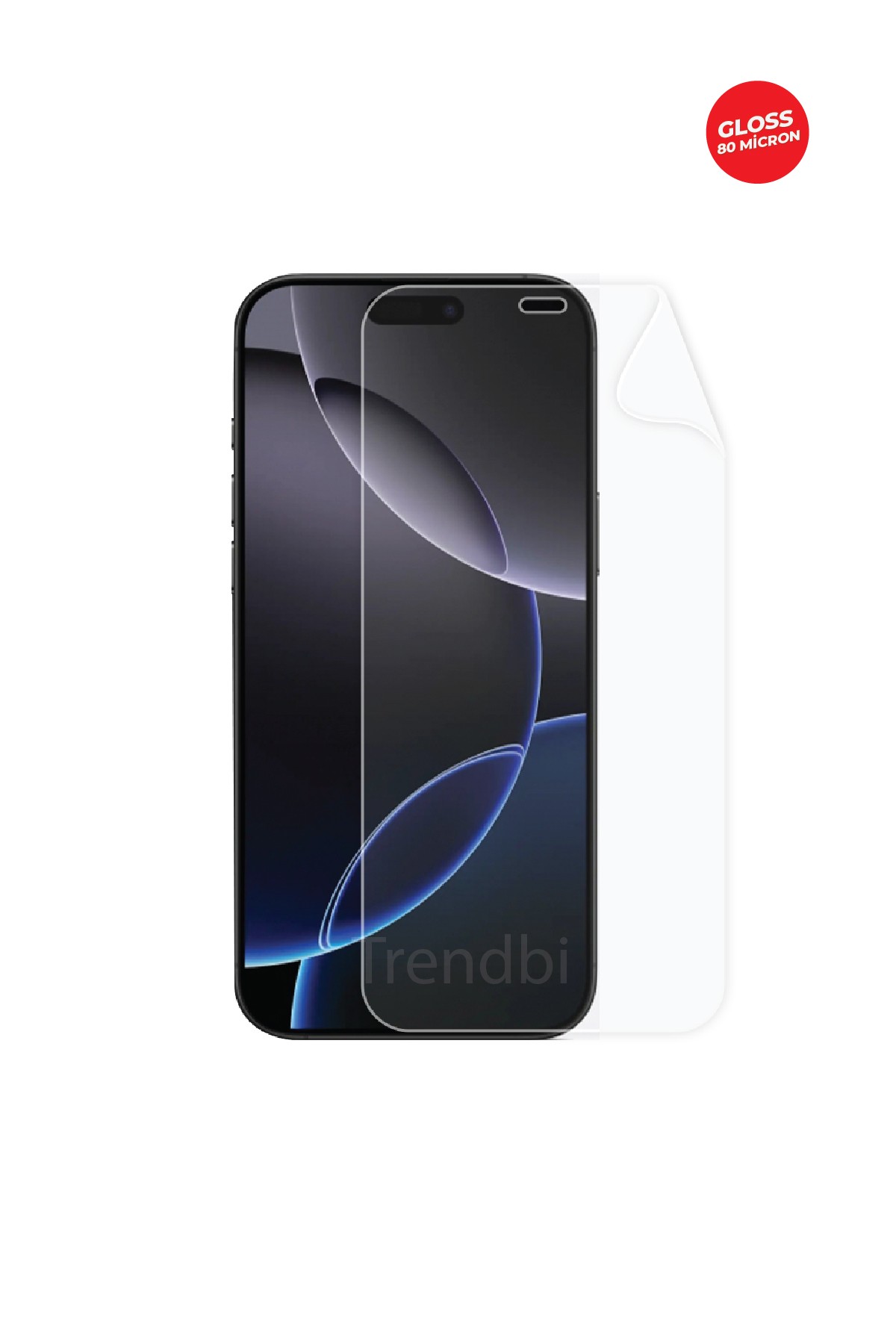 iPhone 16 Pro Max - Ekran Koruyucu Parlak Şeffaf TPU Film (80 micron)