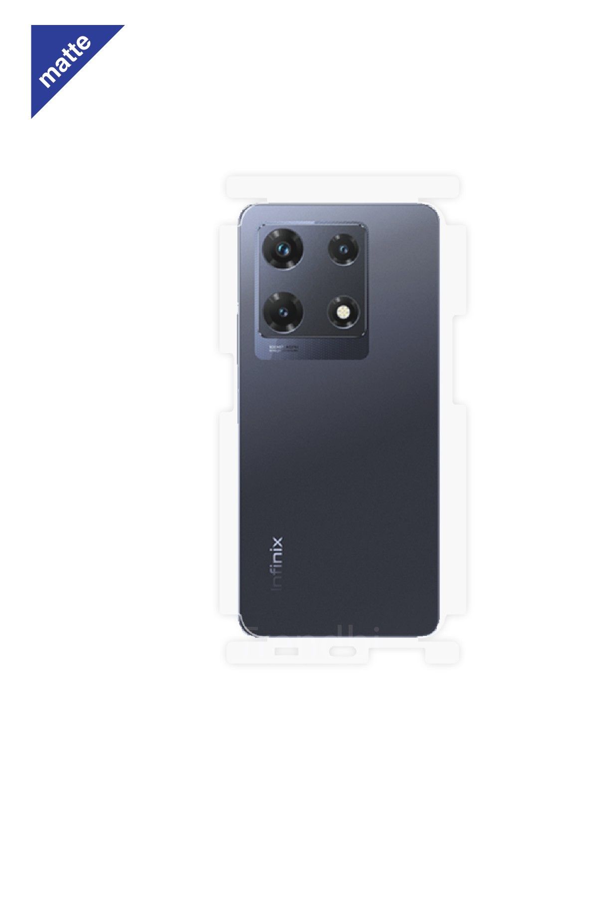 Infinix Note 30 Pro - Arka/Yan Koruyucu Mat Şeffaf Poliüretan Film (150 micron)