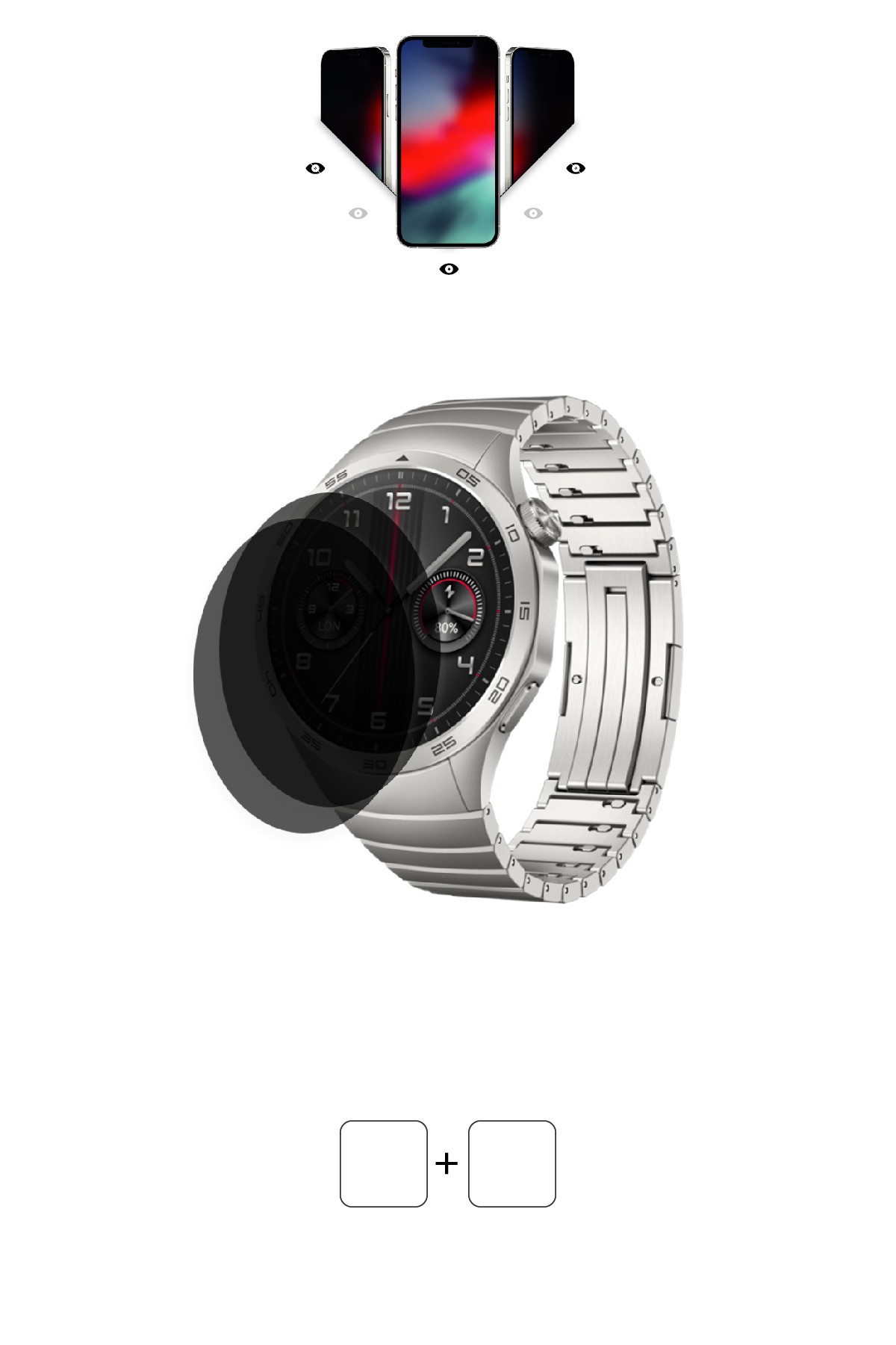 Huawei Watch GT4 46 mm - Mat Hayalet Ekran Koruyucu Film (120 micron)