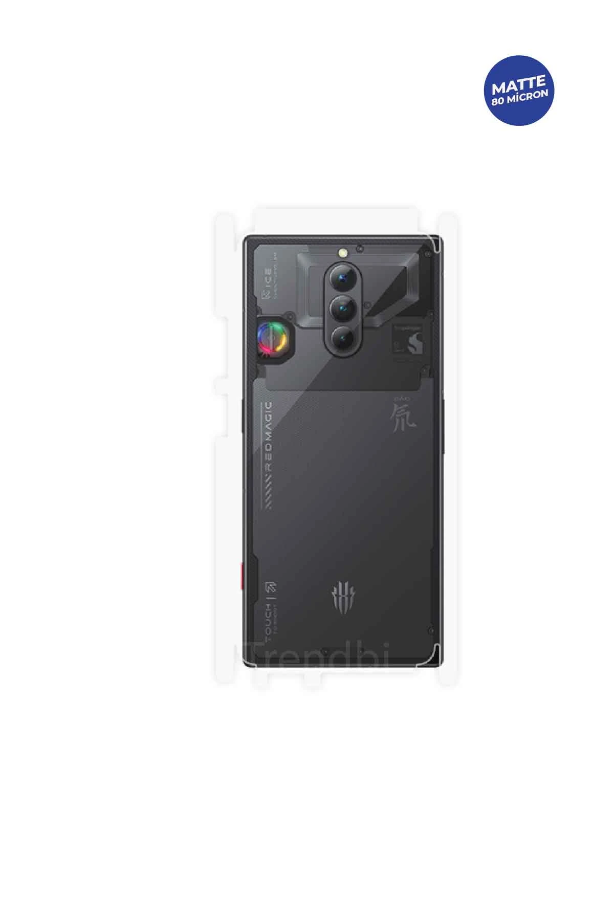 ZTE Nubia Red Magic 8S Pro Plus - Arka/Yan Koruyucu Mat TPU Film (80 micron)