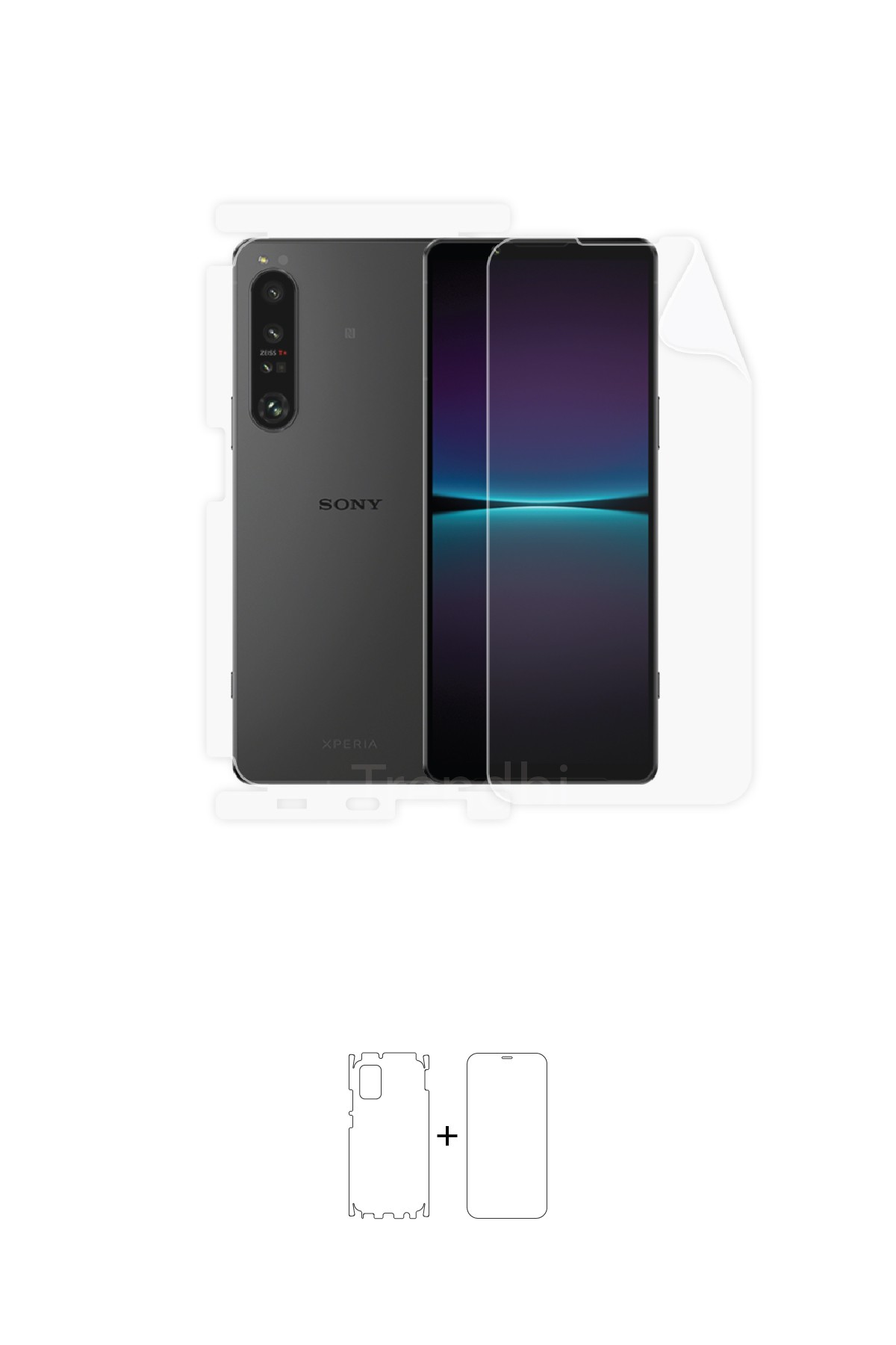 Sony Xperia 1 VI - Fullbody Koruyucu Parlak Şeffaf Poliüretan Film (150 micron)