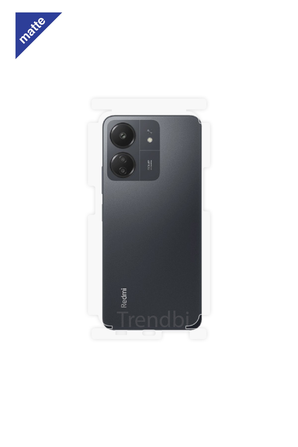 Xiaomi Redmi 13C - Arka/Yan Koruyucu Mat TPU Film (80 micron)