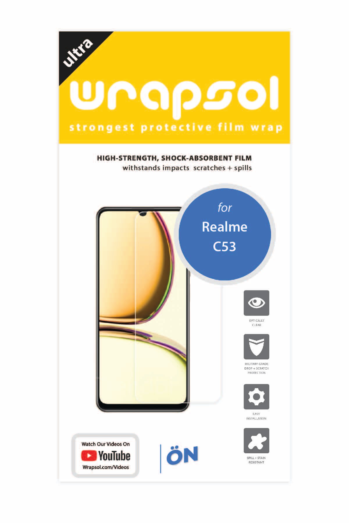 Realme C53 - Ekran Koruyucu Parlak Şeffaf Poliüretan Film (150 mikron)