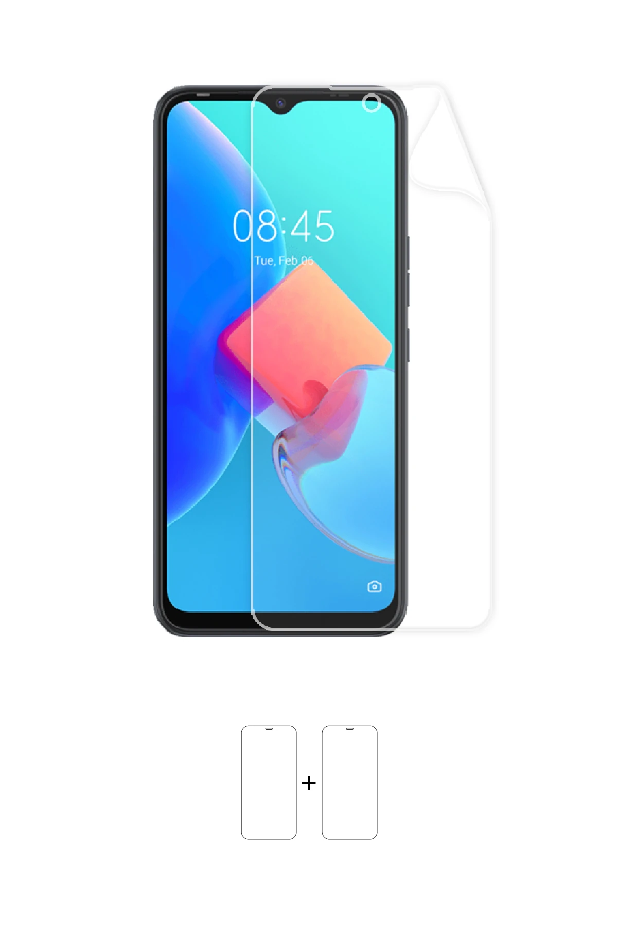 Tecno Spark 8C - Ekran Koruyucu Parlak Şeffaf Poliüretan Film (150 mikron)