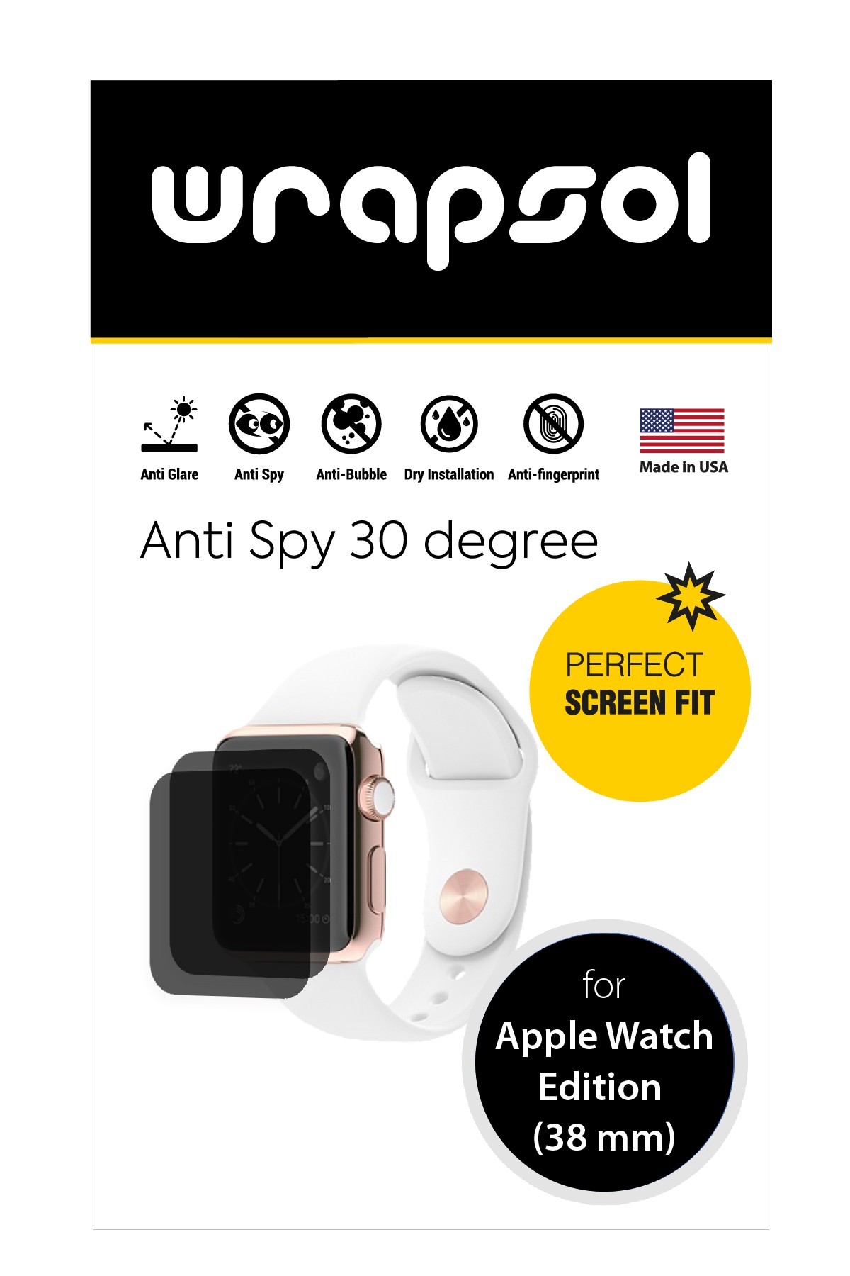 Apple Watch Edition 38 mm - Mat Hayalet Ekran Koruyucu Film (120 micron)