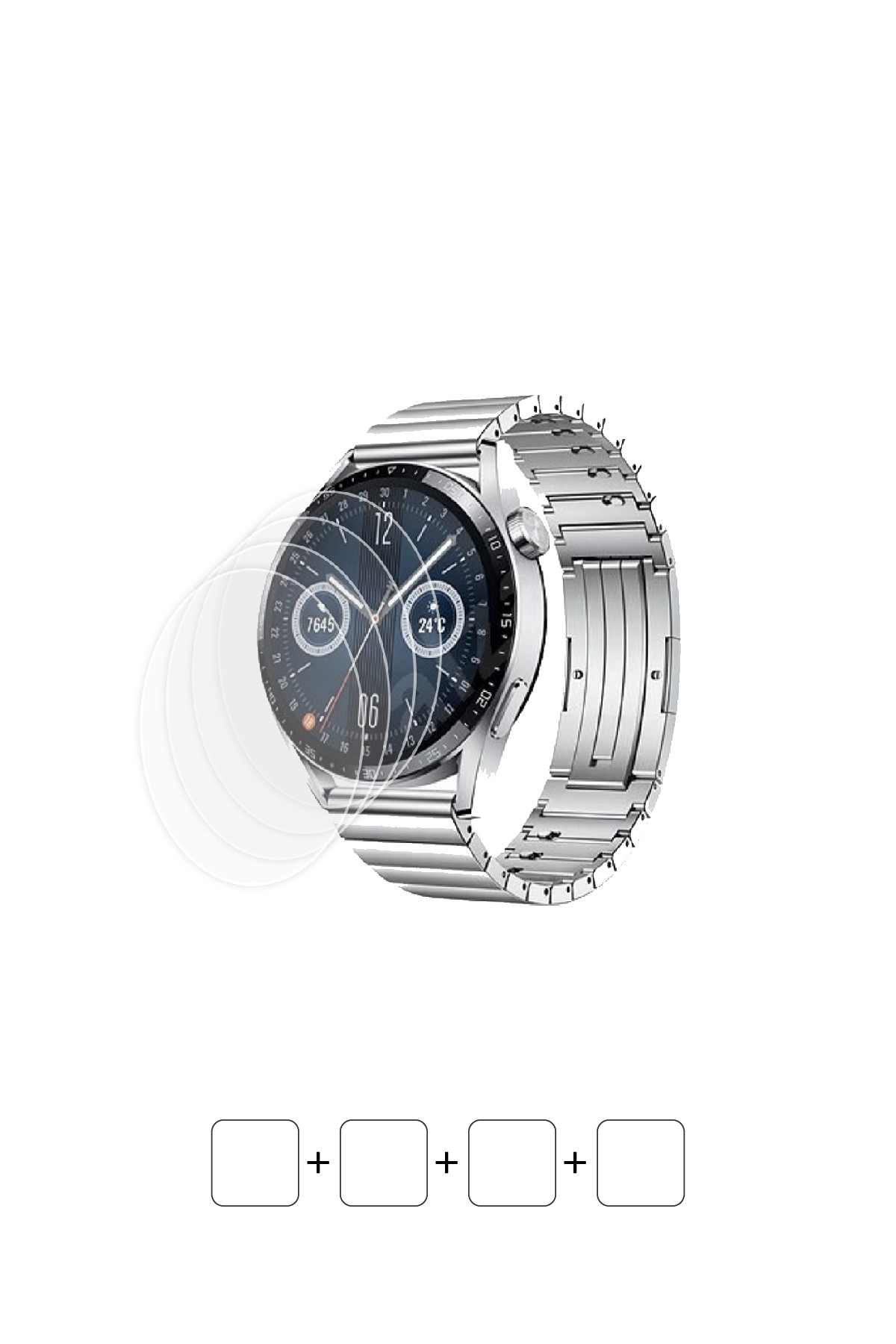 Huawei Watch GT3 42 mm - Ekran Koruyucu Parlak Şeffaf Poliüretan Film (150 mikron)