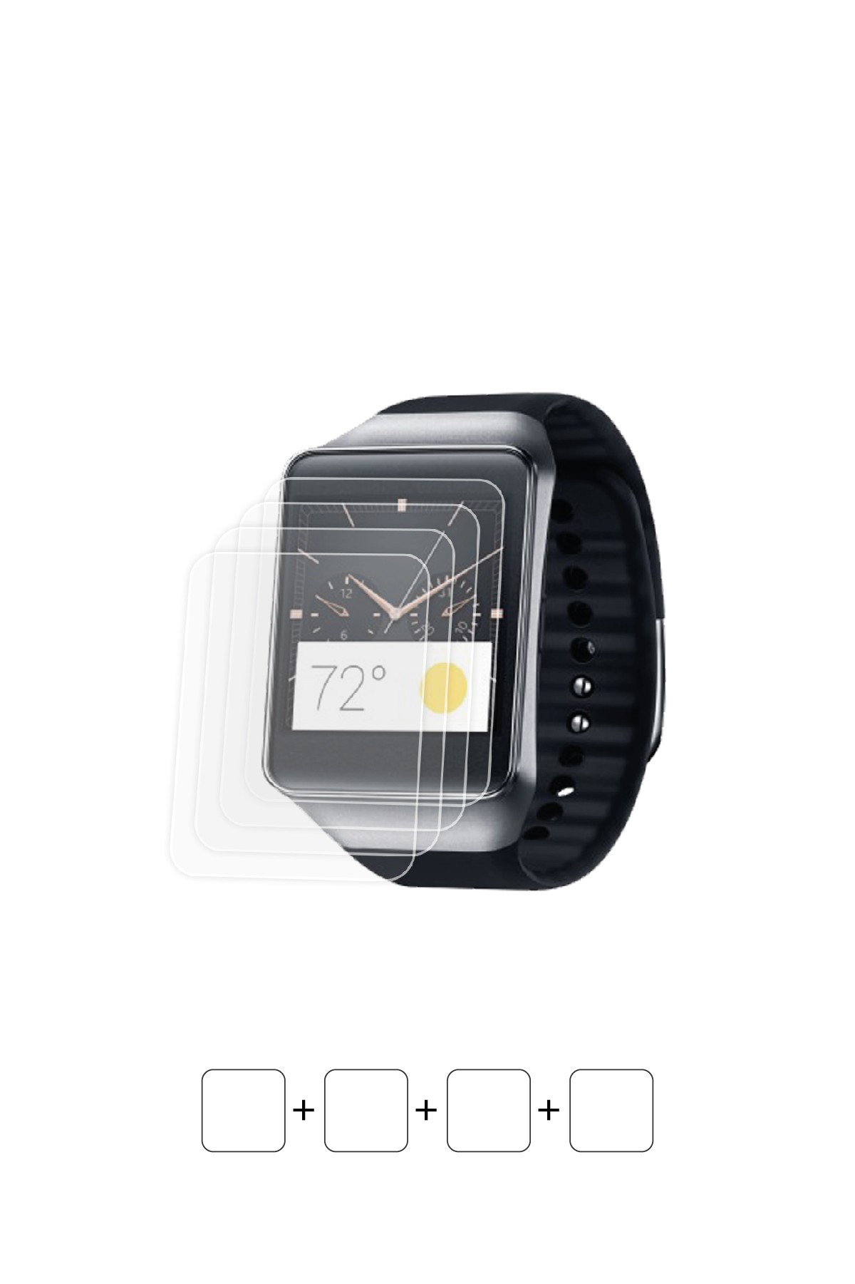 Samsung Gear Live - Ekran Koruyucu Parlak Şeffaf Poliüretan Film (150 mikron)