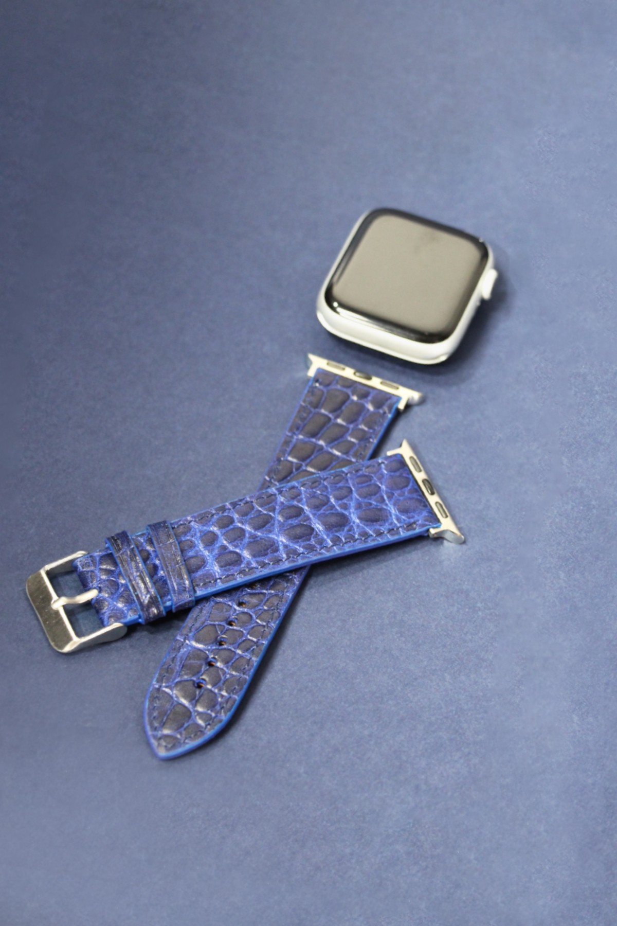 Apple Watch Croco Deri Kordon Lacivert - 38/40/41 mm