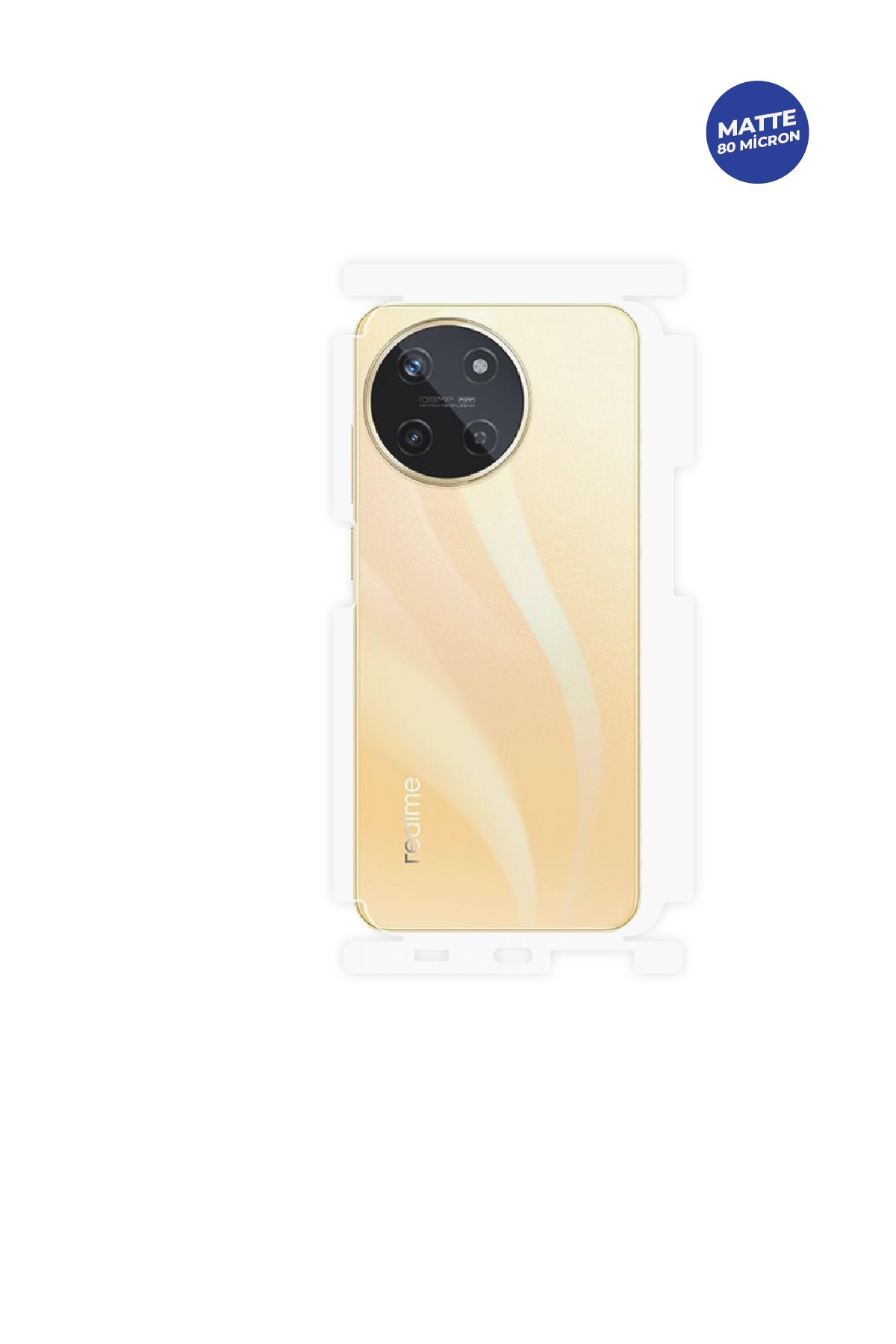 Realme 11 4G - Arka/Yan Koruyucu Mat TPU Film (80 micron)