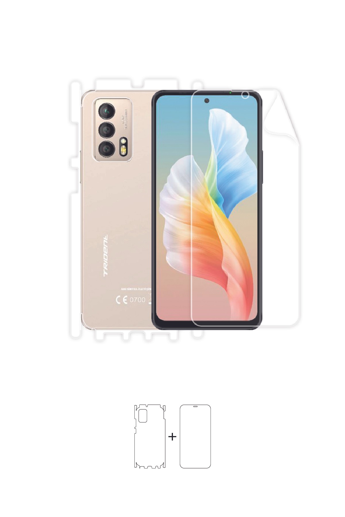 Trident A80 - Fullbody Koruyucu Parlak Şeffaf Poliüretan Film (150 micron)