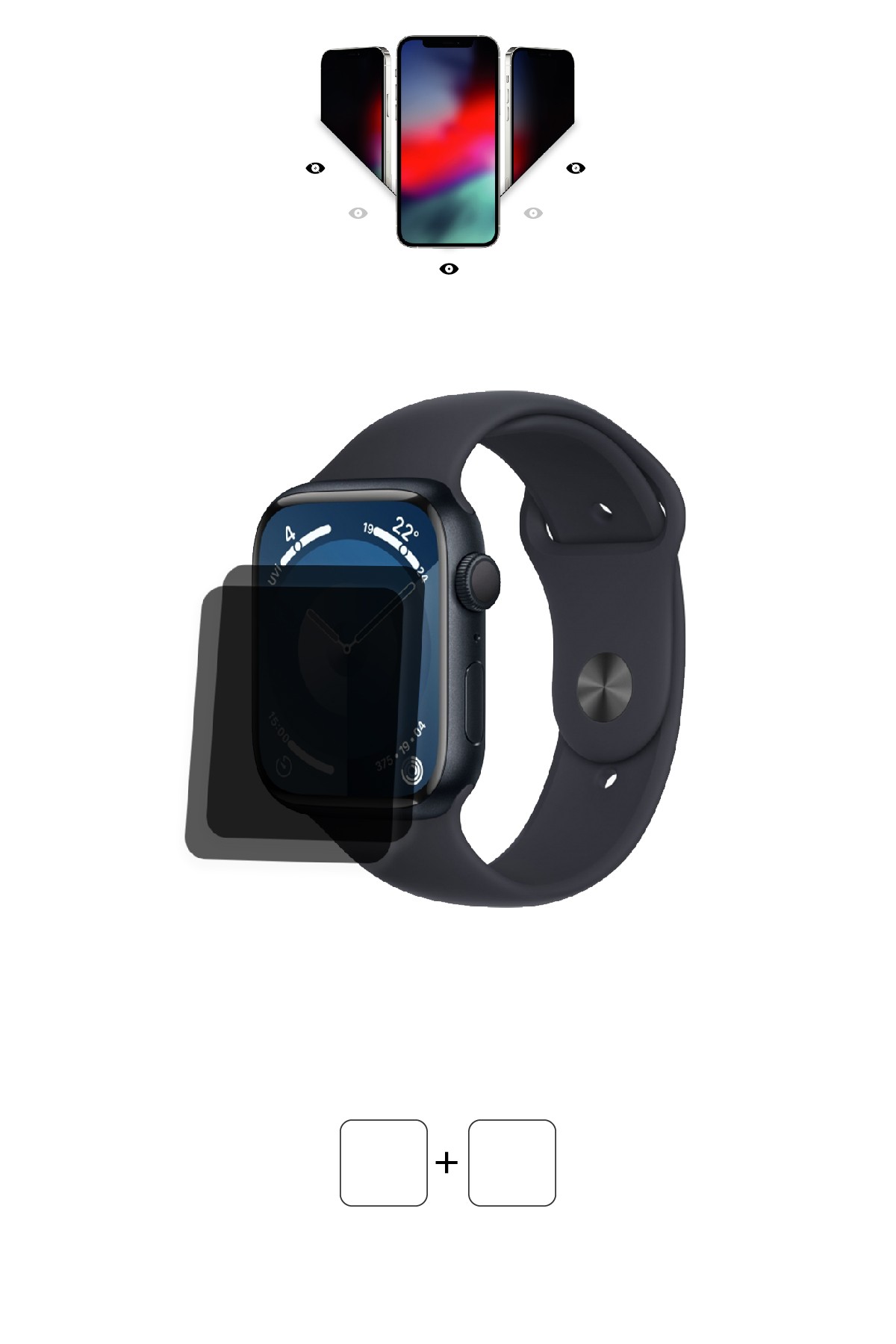 Apple Watch Series 9 / 45 mm - Mat Hayalet Ekran Koruyucu Film (120 micron)