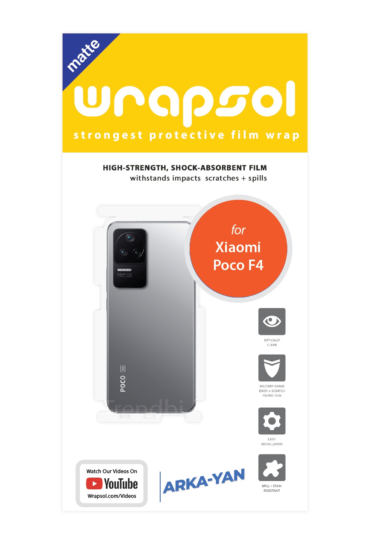 Xiaomi Poco F4 - Arka/Yan Koruyucu Mat Şeffaf Poliüretan Film (150 micron)