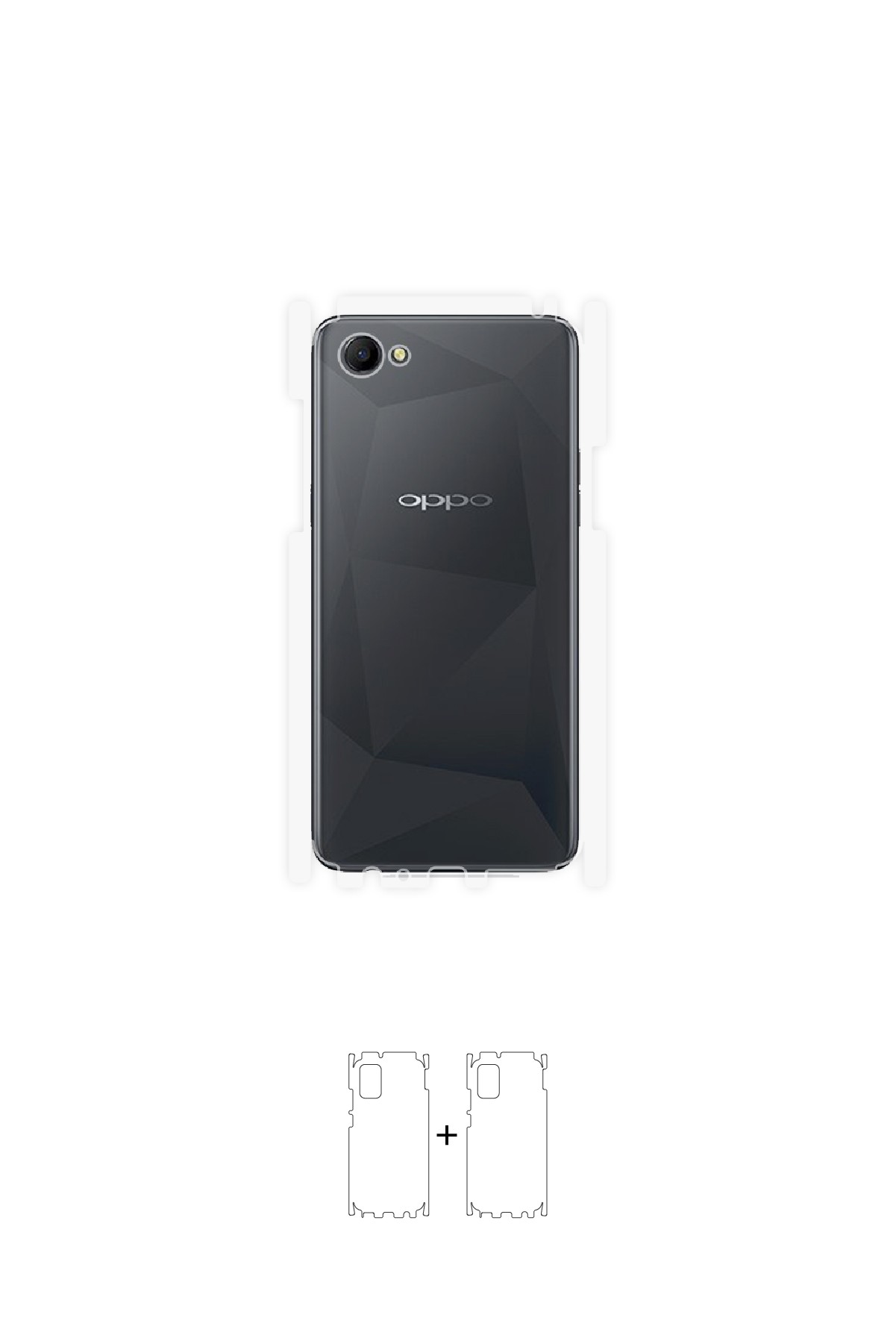 Oppo A3 - Arka/Yan Koruyucu Parlak Şeffaf Poliüretan Film (150 micron)