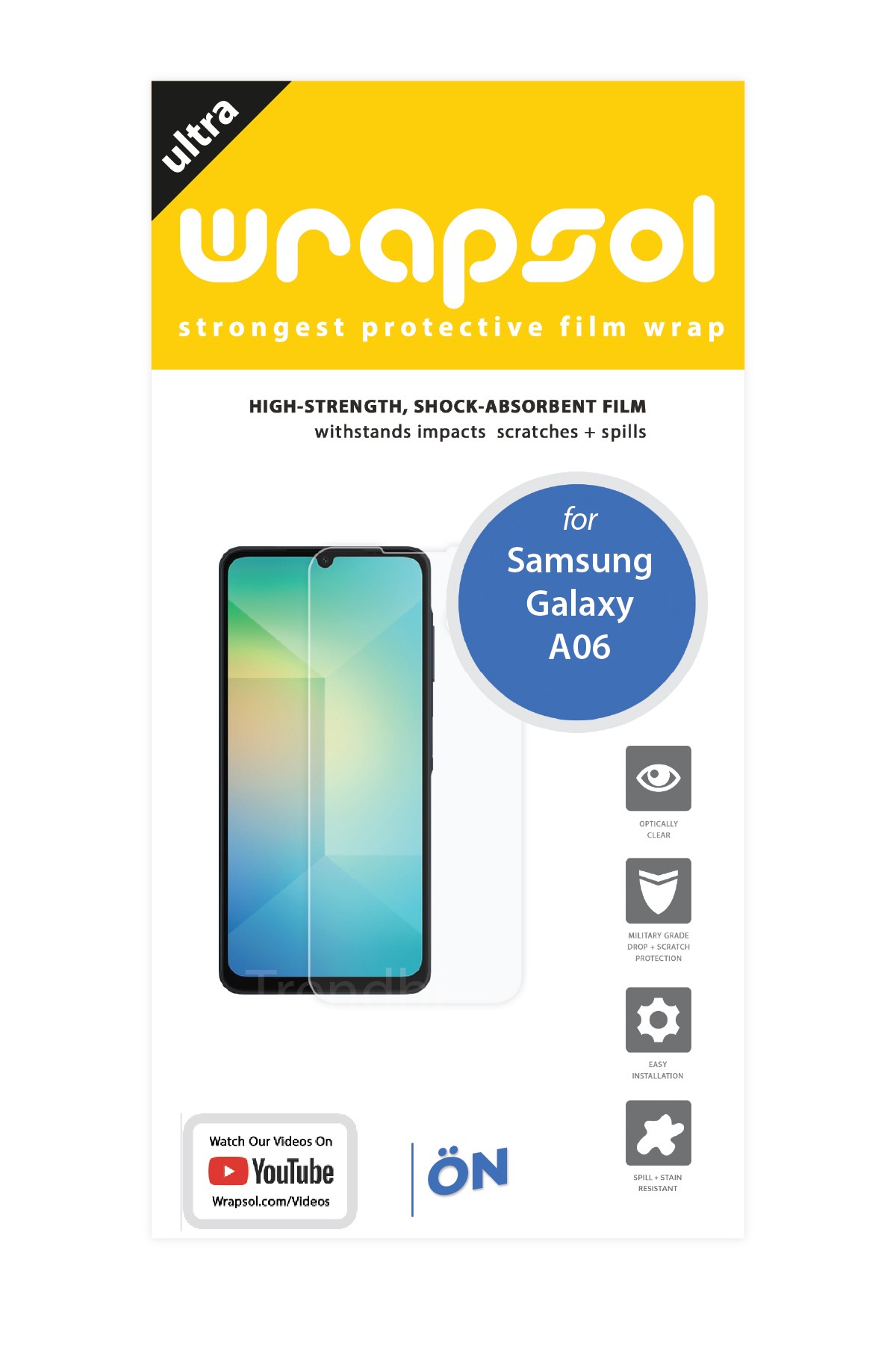 Samsung Galaxy a06 - Ekran Koruyucu Parlak Şeffaf Poliüretan Film (150 mikron)