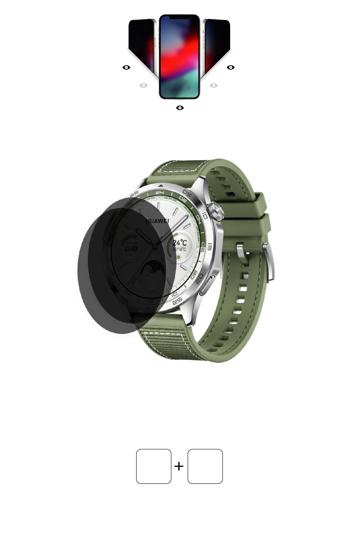 Huawei Watch GT4 41 mm - Mat Hayalet Ekran Koruyucu Film (120 micron)