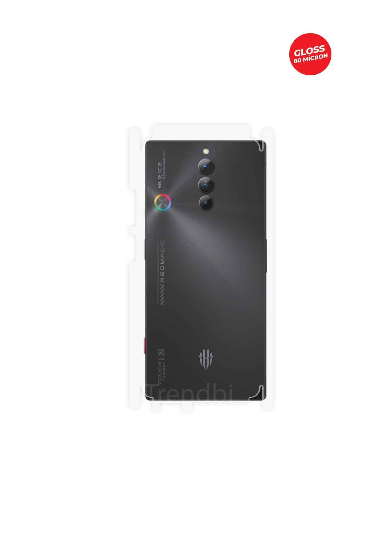 ZTE Nubia Red Magic 8S Pro - Arka/Yan Koruyucu Parlak Şeffaf TPU Film (80 micron)