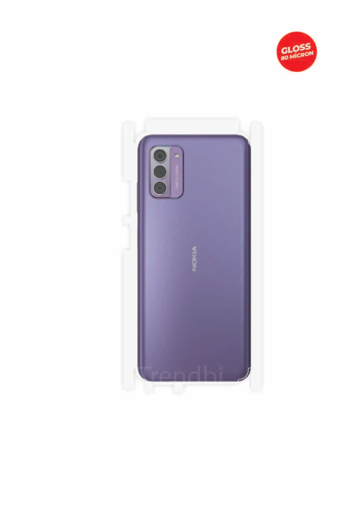 Nokia G42 - Arka/Yan Koruyucu Parlak Şeffaf TPU Film (80 micron)