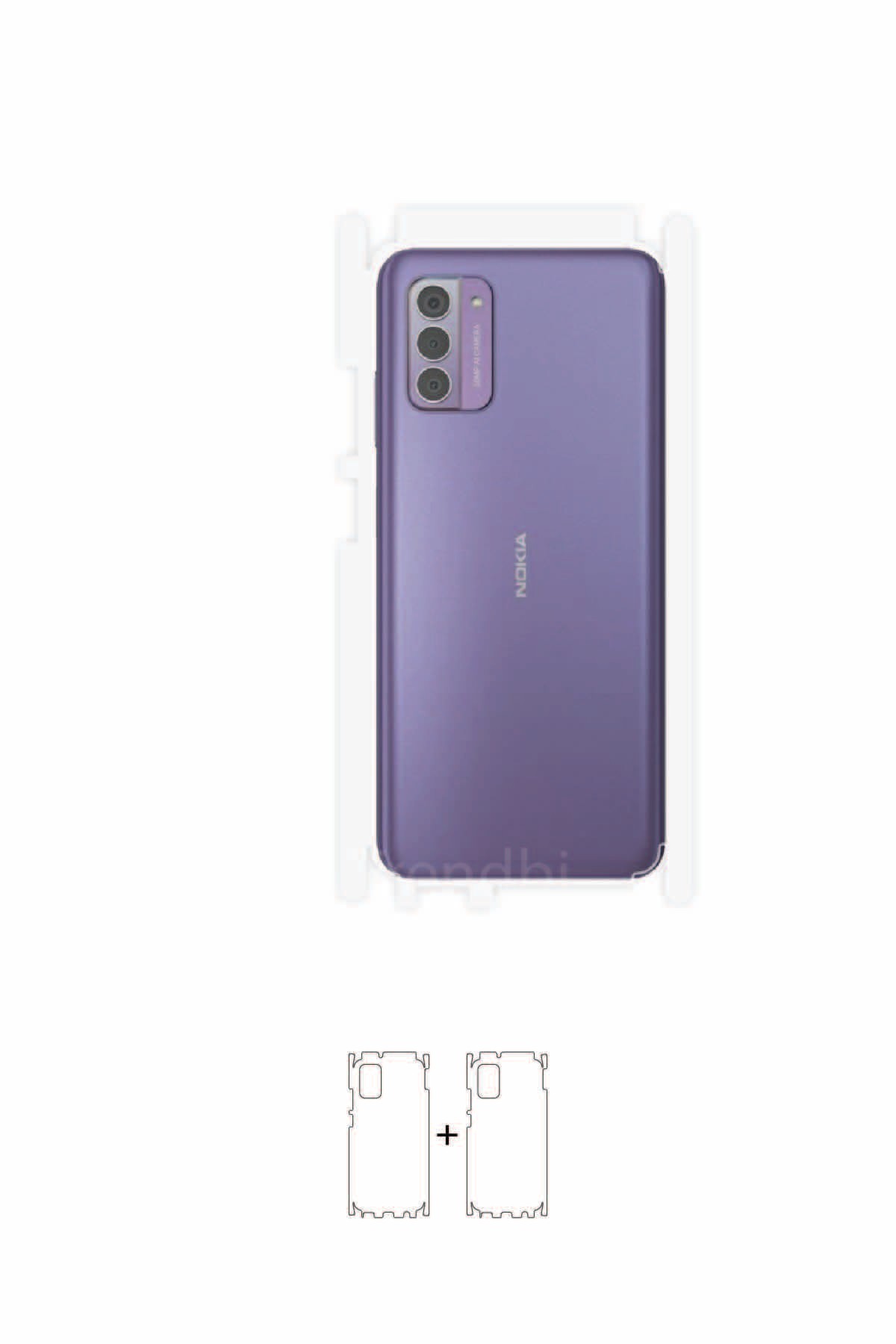 Nokia G42 - Arka/Yan Koruyucu Parlak Şeffaf Poliüretan Film (150 micron)