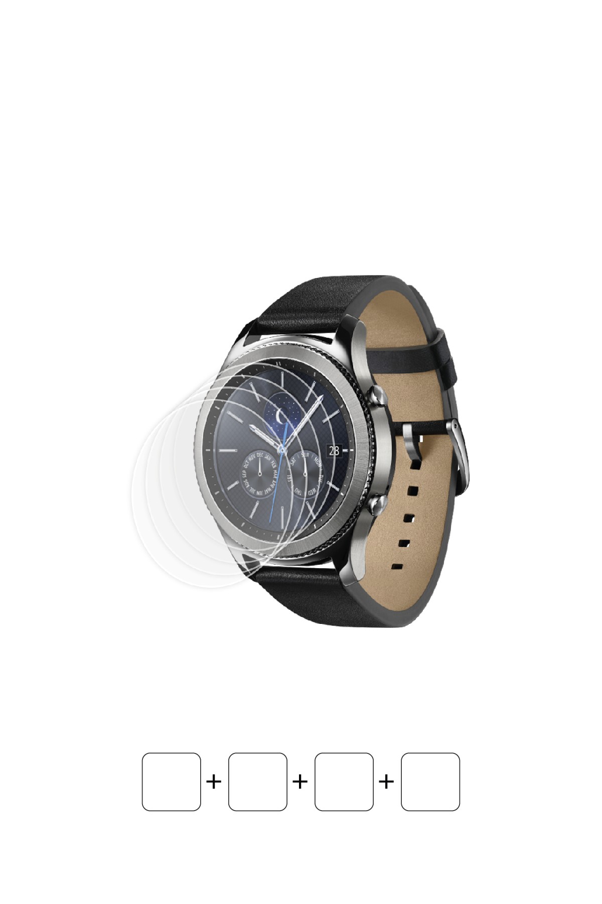 Samsung Gear S3 Classic - Ekran Koruyucu Parlak Şeffaf Poliüretan Film (150 mikron)