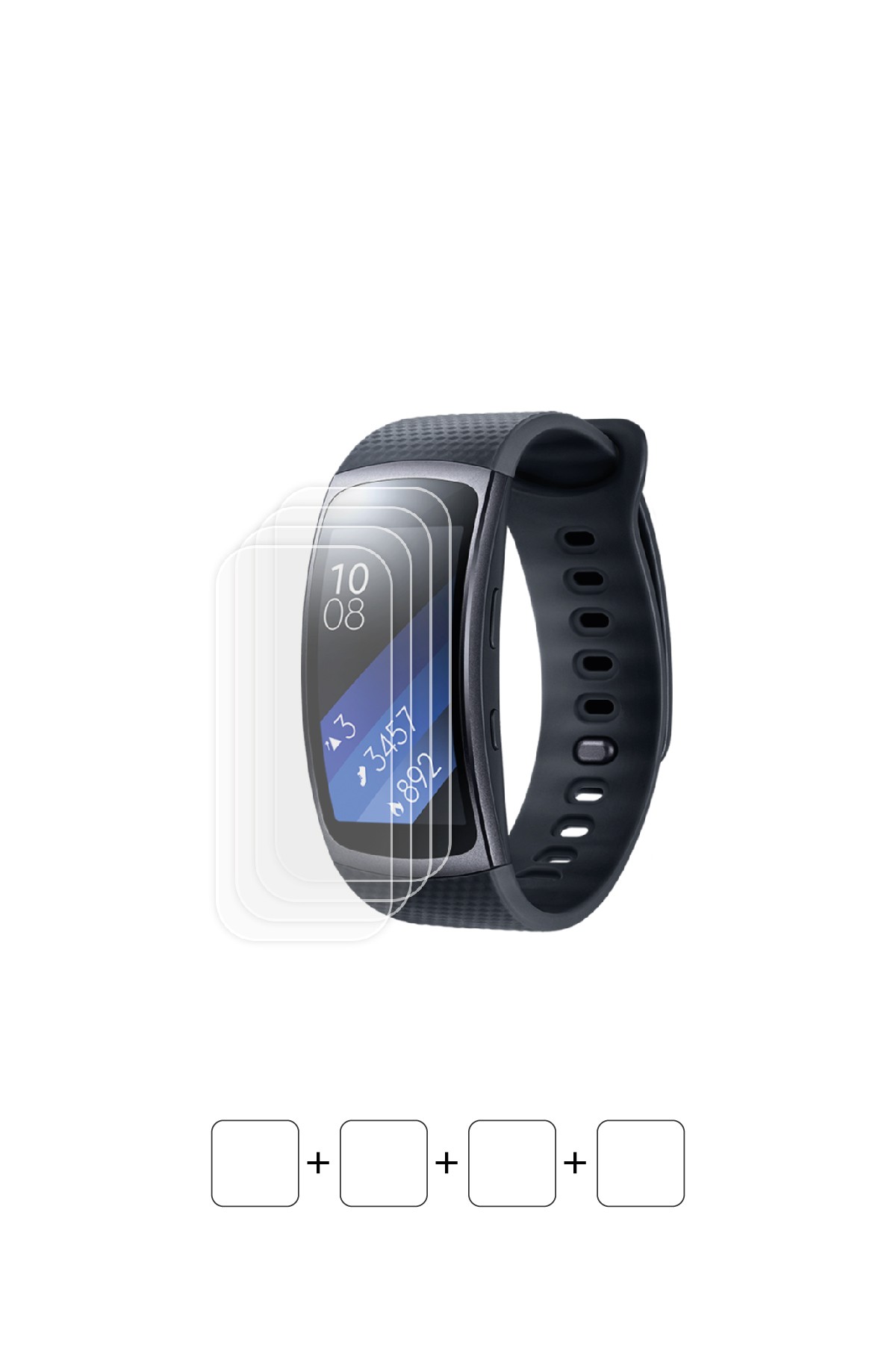 Samsung Gear Fit 2 - Ekran Koruyucu Parlak Şeffaf Poliüretan Film (150 mikron)