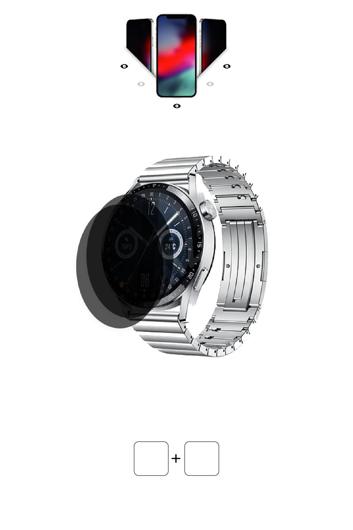 Huawei Watch GT3 42 mm - Mat Hayalet Ekran Koruyucu Film (120 micron)