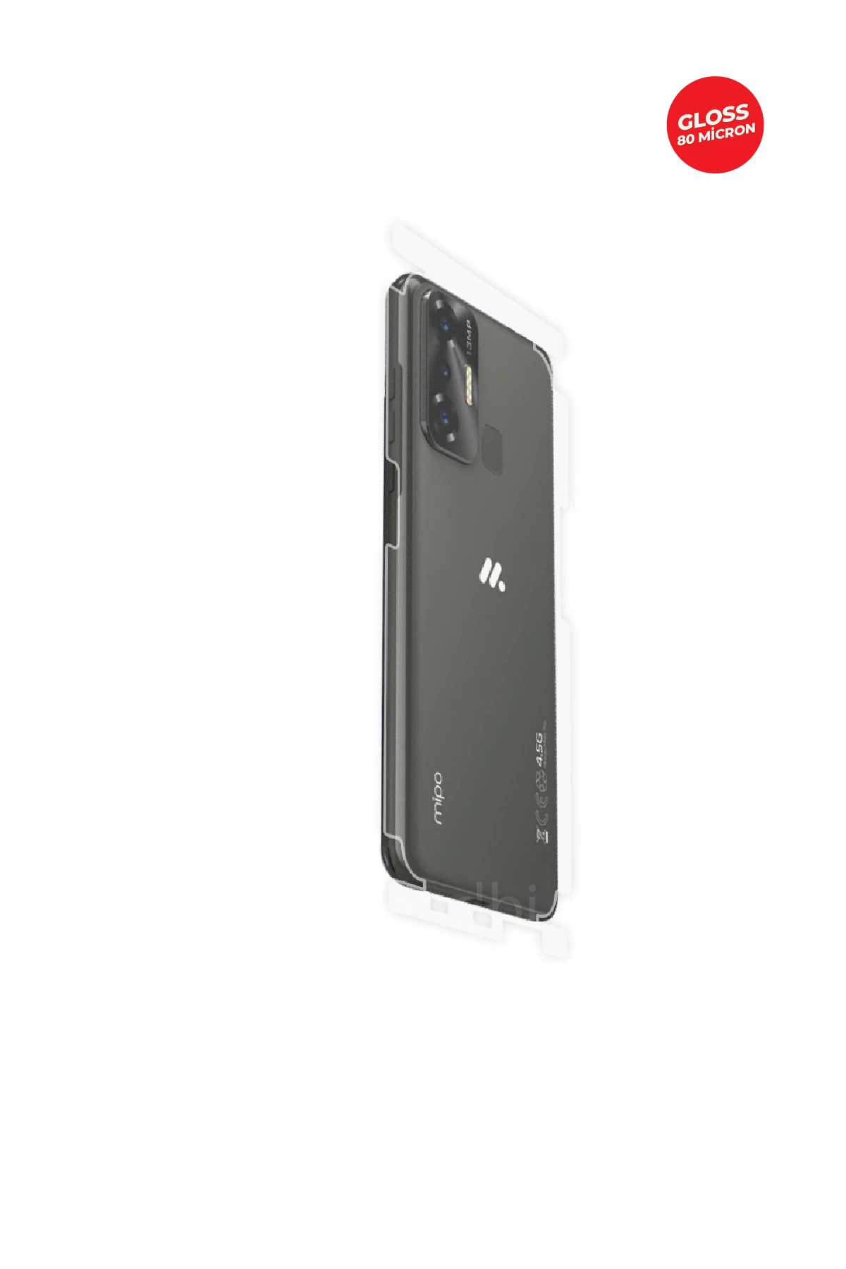 Arka/Yan Koruyucu Parlak Şeffaf TPU Film (80 micron)