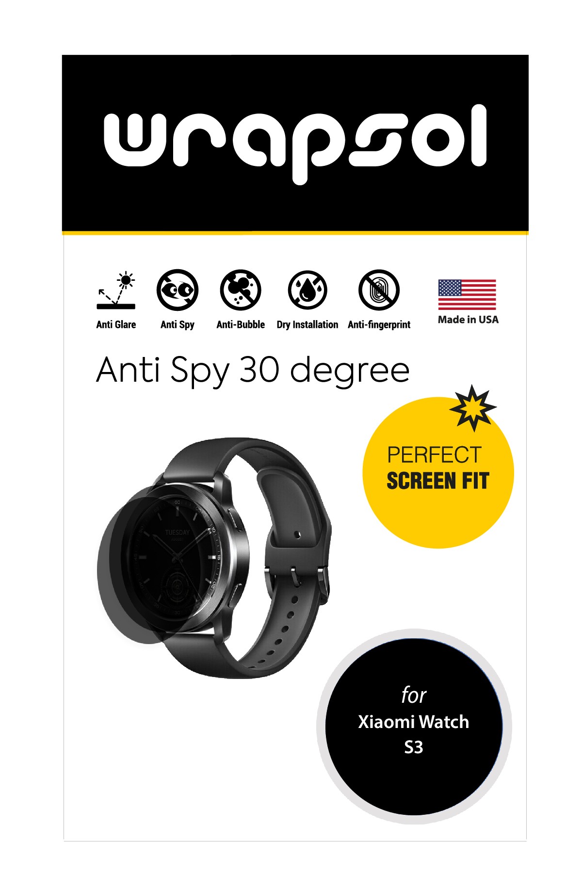 Xiaomi Watch S3 - Mat Hayalet Ekran Koruyucu Film (120 micron)