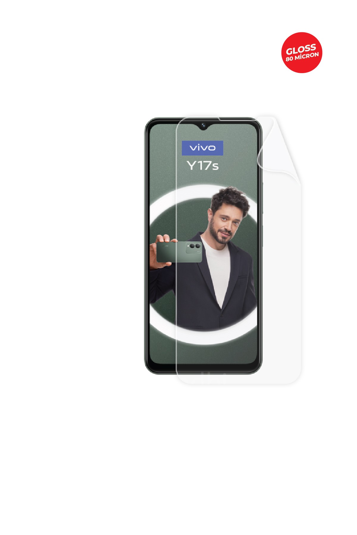 Vivo Y17s - Ekran Koruyucu Parlak Şeffaf TPU Film (80 micron)