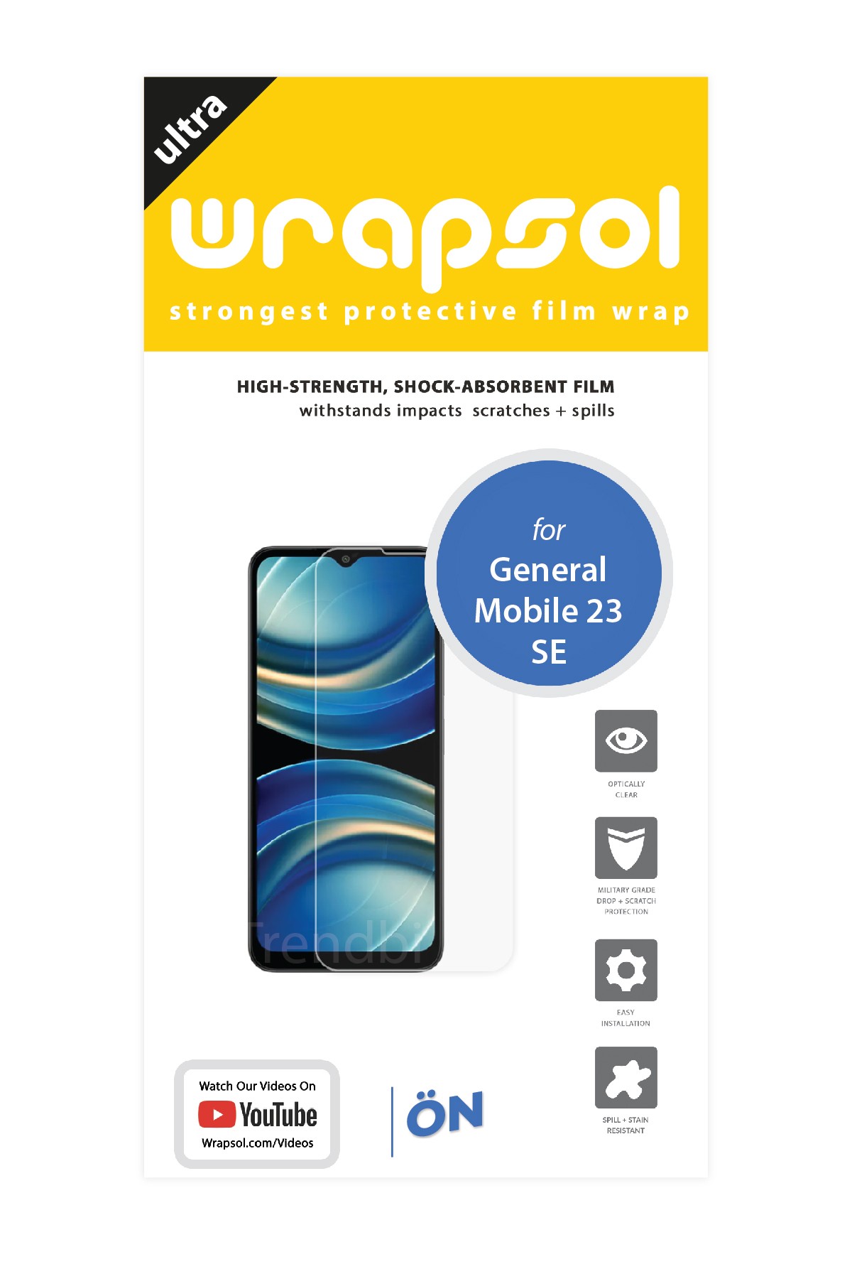 General Mobile GM 23 SE - Ekran Koruyucu Parlak Şeffaf Poliüretan Film (150 mikron)