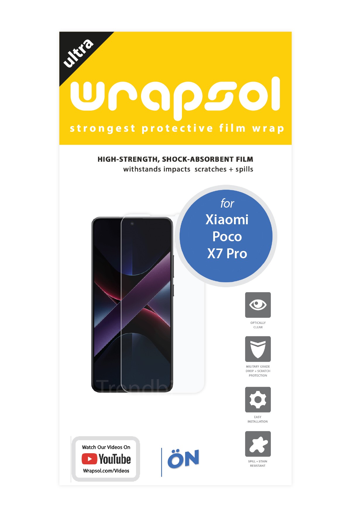 Xiaomi Poco X7 Pro - Ekran Koruyucu Parlak Şeffaf Poliüretan Film (150 mikron)