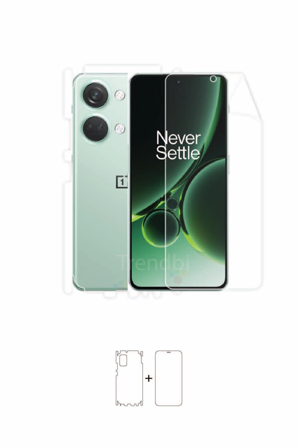 Oneplus Nord 3 - Fullbody Koruyucu Parlak Şeffaf Poliüretan Film (150 micron)