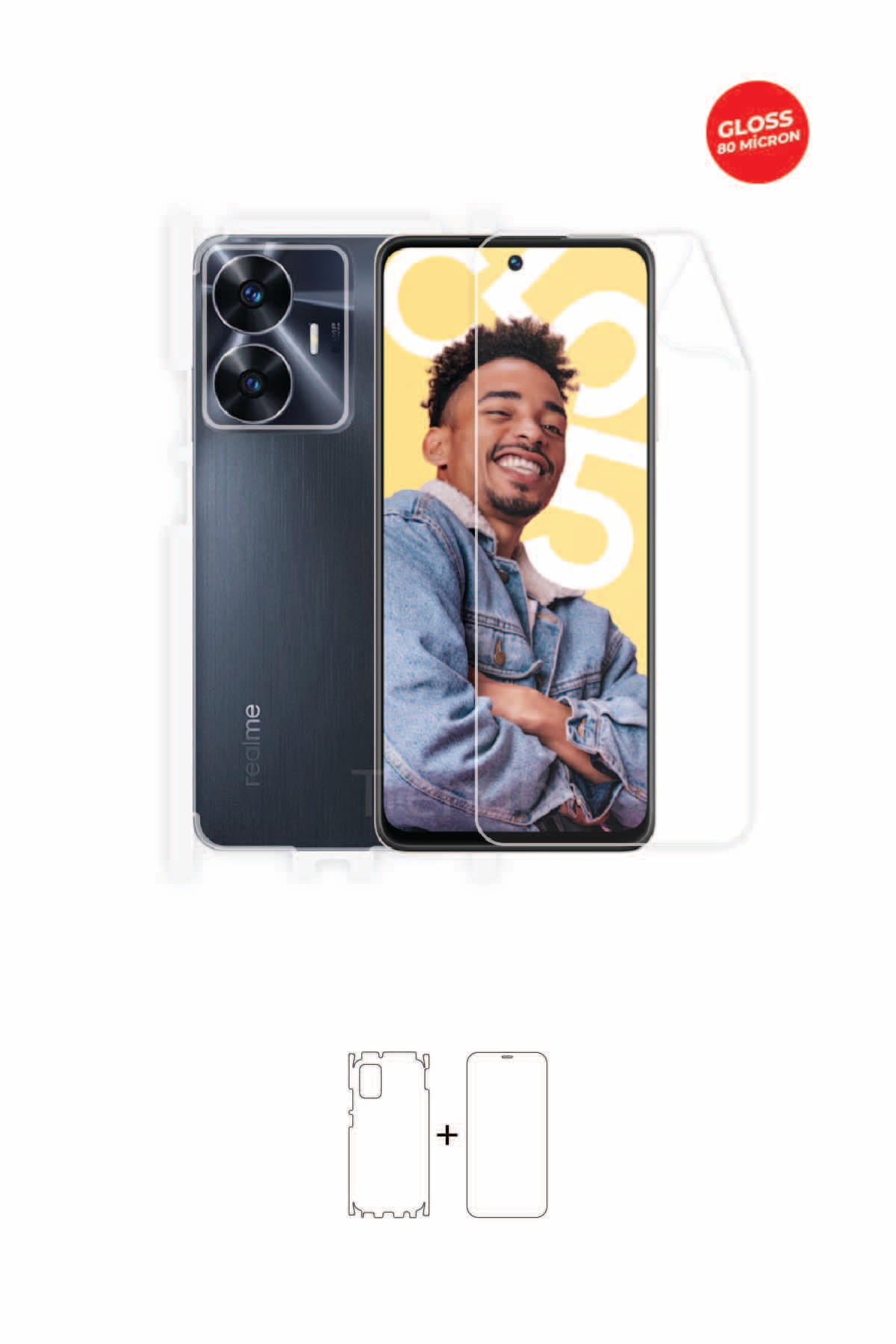 Fullbody Koruyucu Parlak Şeffaf TPU Film (80 micron)