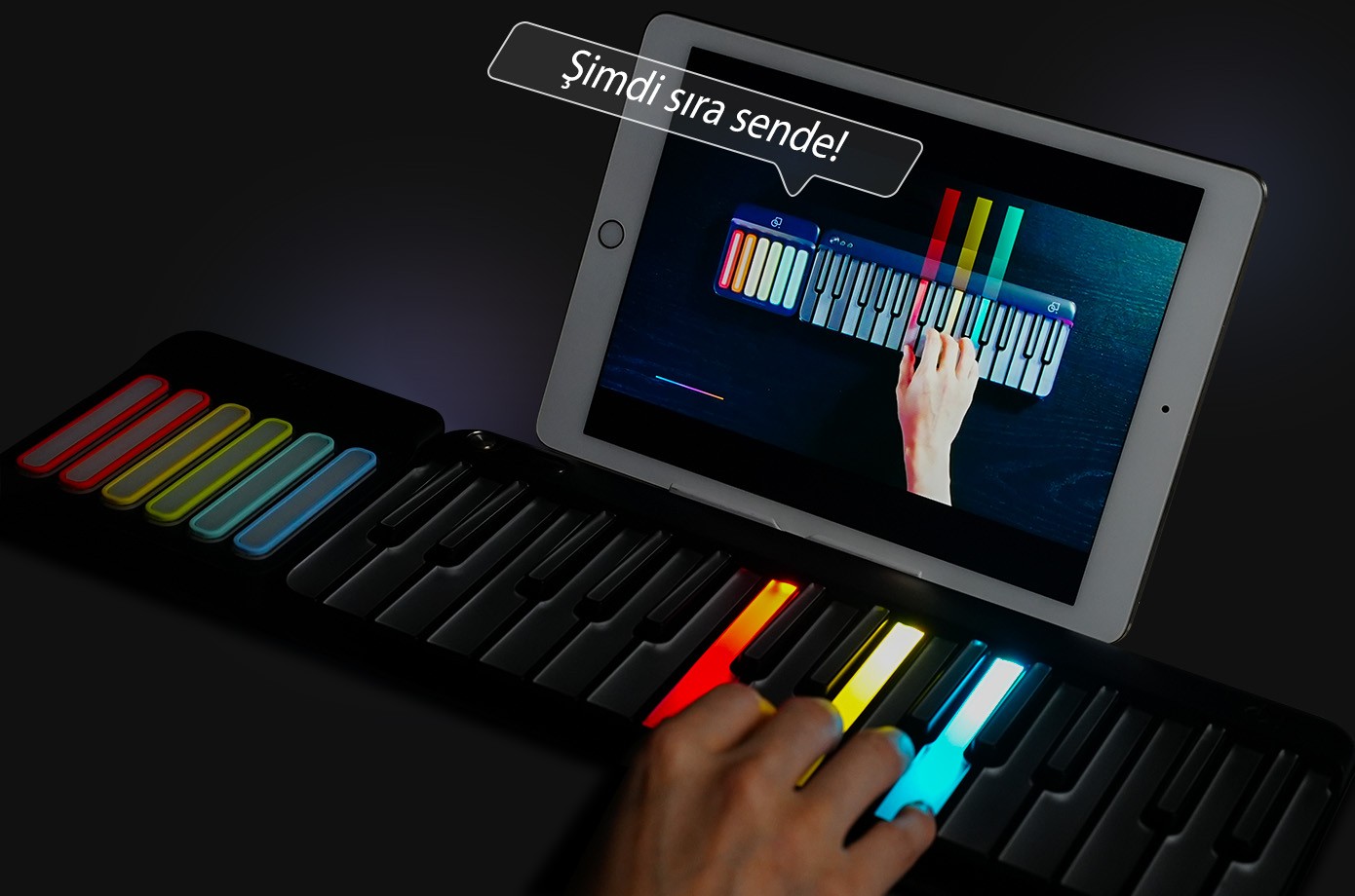 Popupiano Akıllı Taşınabilir Dijital Piyano - Uygulama Destekli Eğitici Müzik Aleti Çocuk - Yetişkin