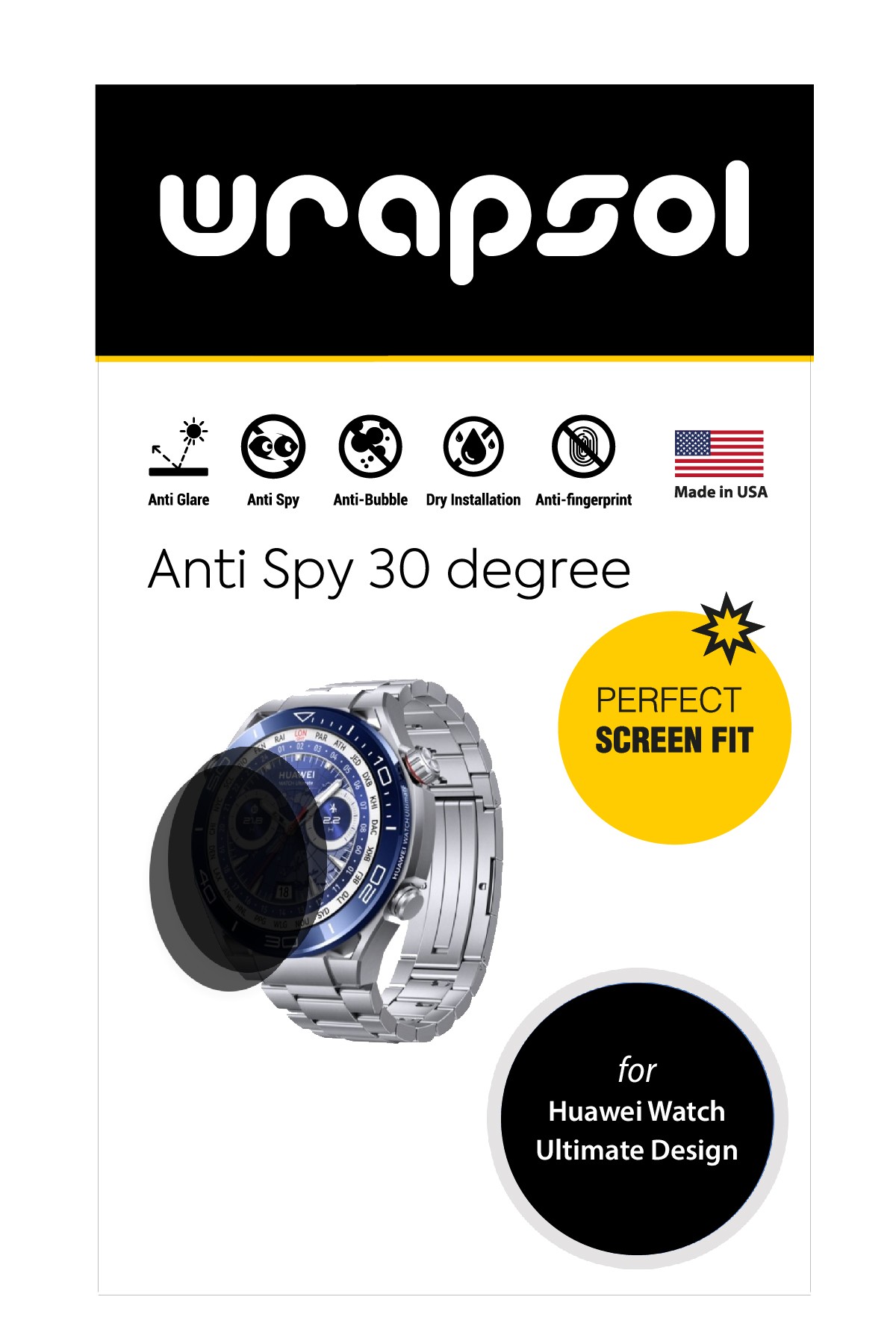 Huawei Watch Ultimate Design - Mat Hayalet Ekran Koruyucu Film (120 micron)