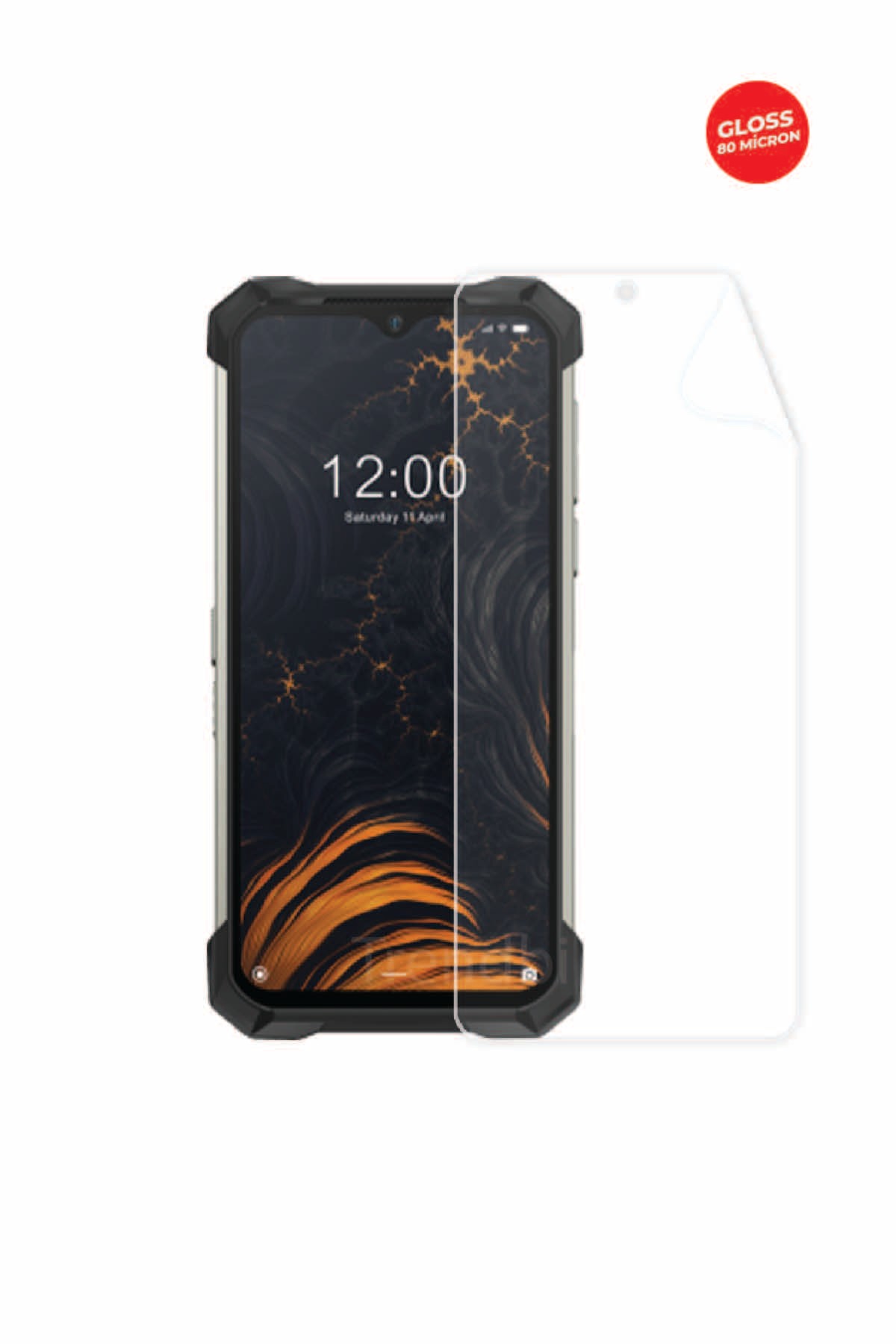 Doogee S88 Pro - Ekran Koruyucu Parlak Şeffaf TPU Film (80 micron)
