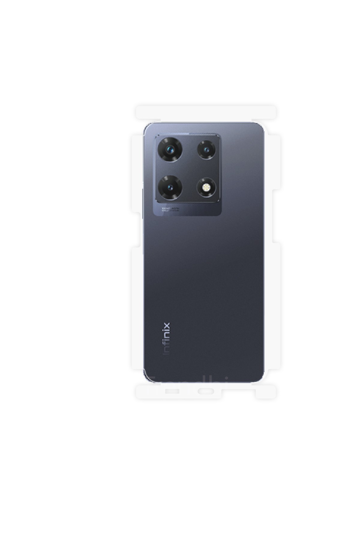Infinix Note 30 Pro - Arka/Yan Koruyucu Parlak Şeffaf Poliüretan Film (150 micron)