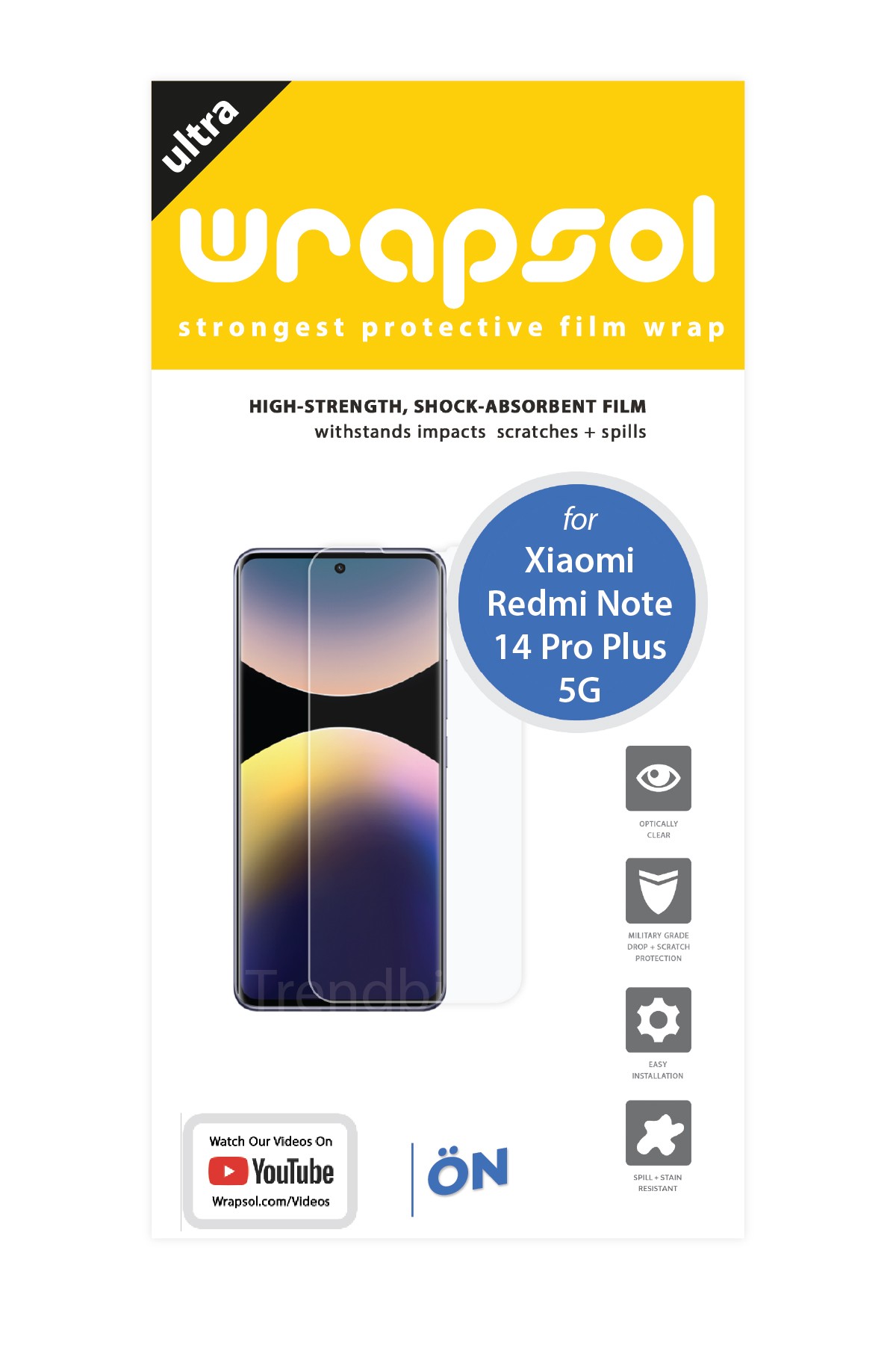 Xiaomi Redmi 14 Pro Plus 5g - Ekran Koruyucu Parlak Şeffaf Poliüretan Film (150 mikron)