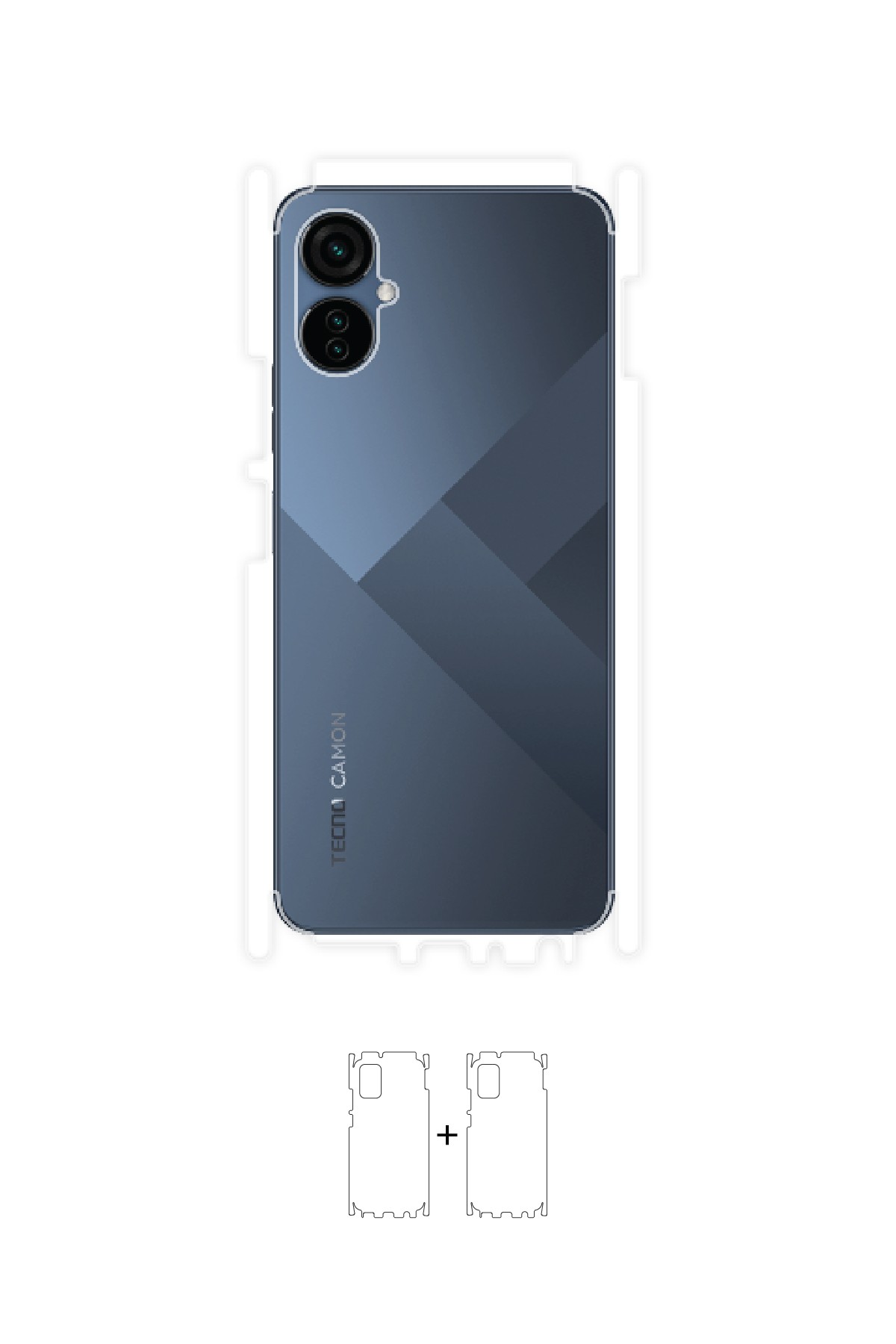 Tecno Camon 19 Neo - Arka/Yan Koruyucu Parlak Şeffaf Poliüretan Film (150 micron)