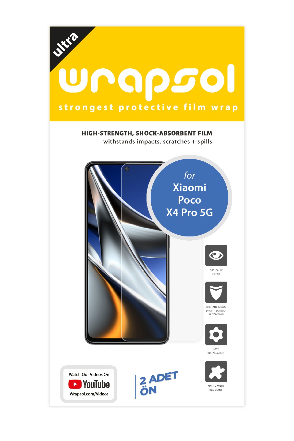 Xiaomi Poco M4 Pro - Ekran Koruyucu Parlak Şeffaf Poliüretan Film (150 mikron)