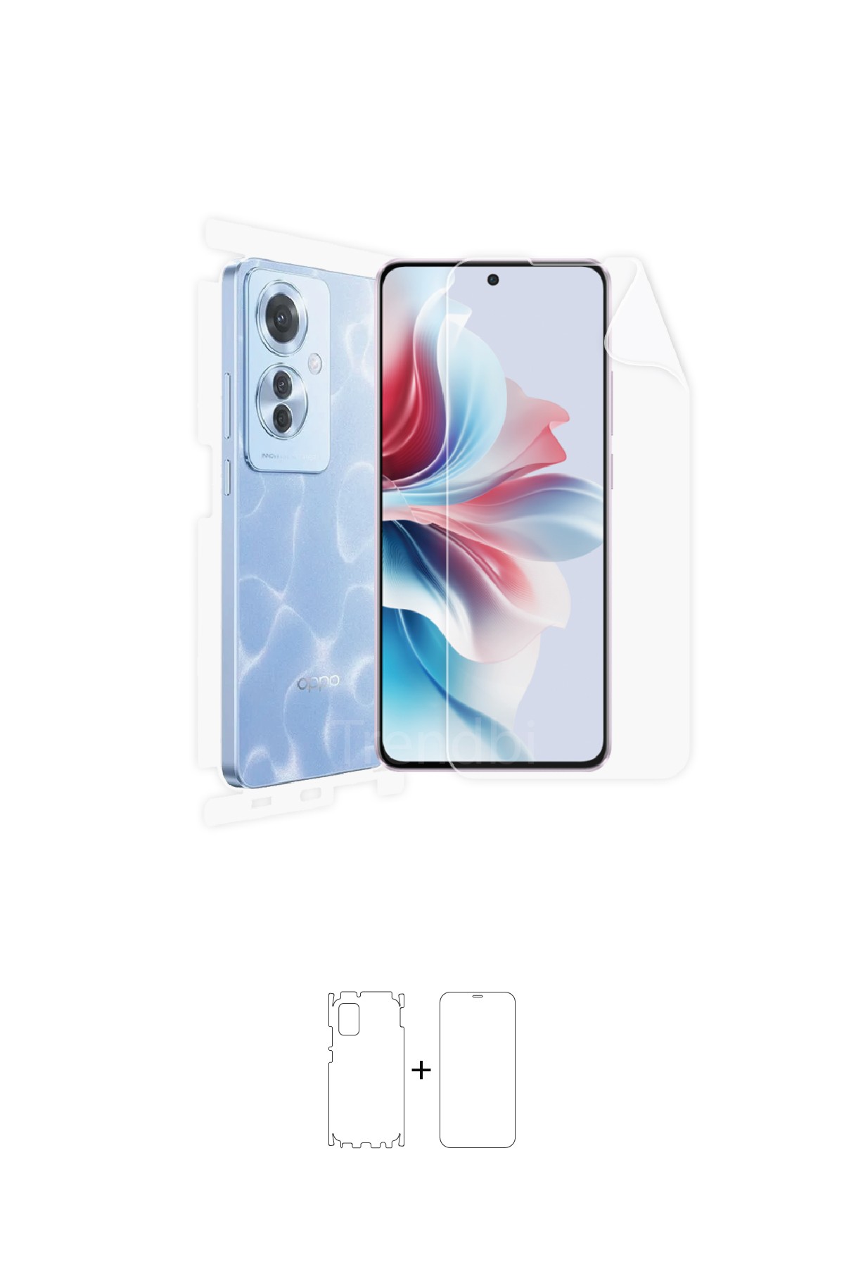 Oppo Reno 11F 5G - Fullbody Koruyucu Parlak Şeffaf Poliüretan Film (150 micron)